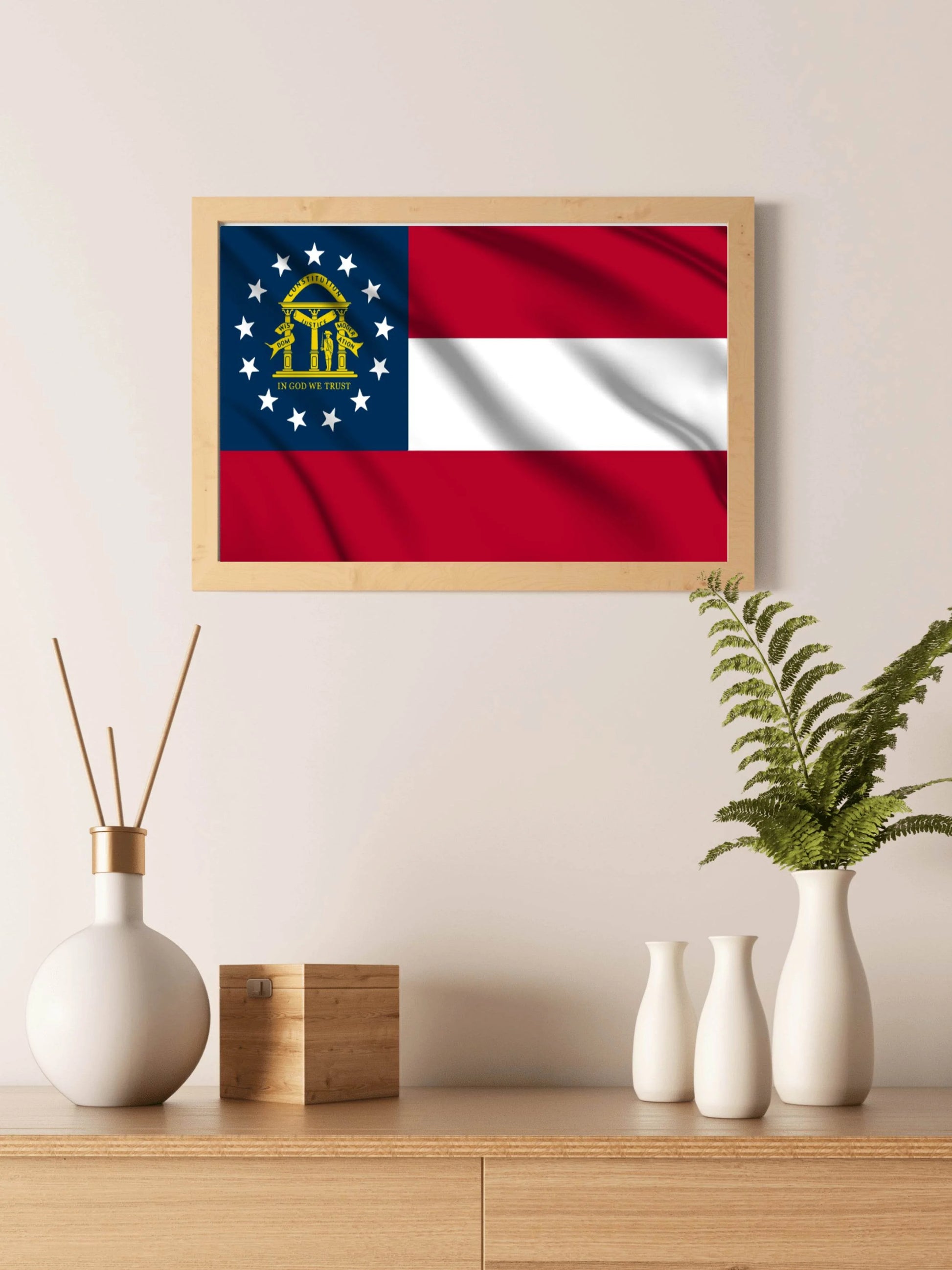 Georgia (US State) Flag Wall Art - beink online art store