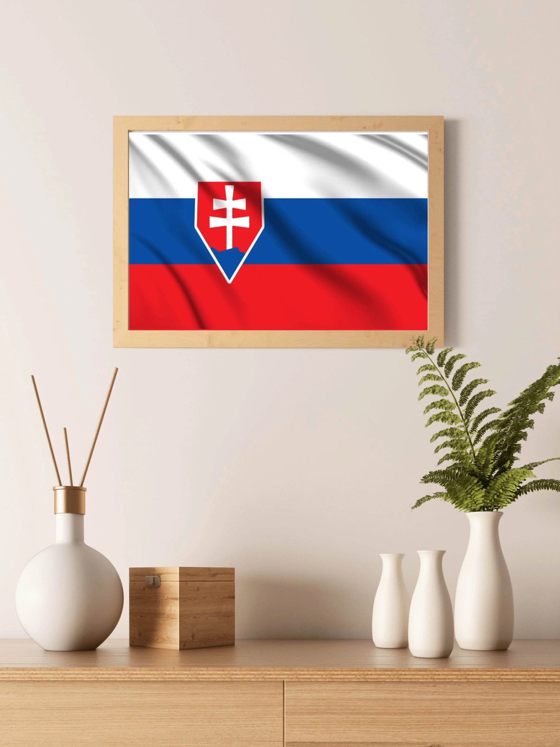 Slovakia National Flag Wall Art - beink online art store
