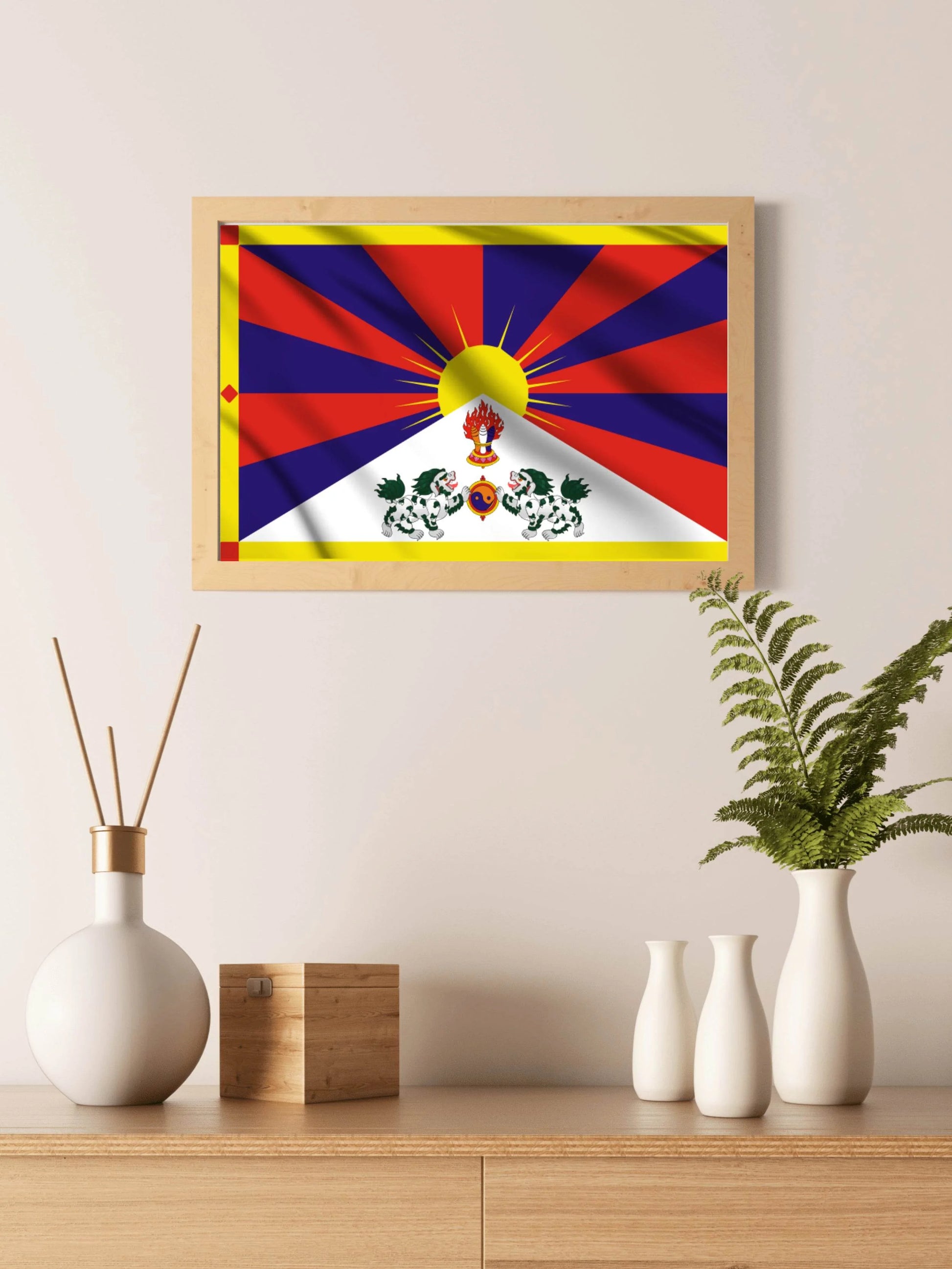 Tibet National Flag Wall Art - beink online art store