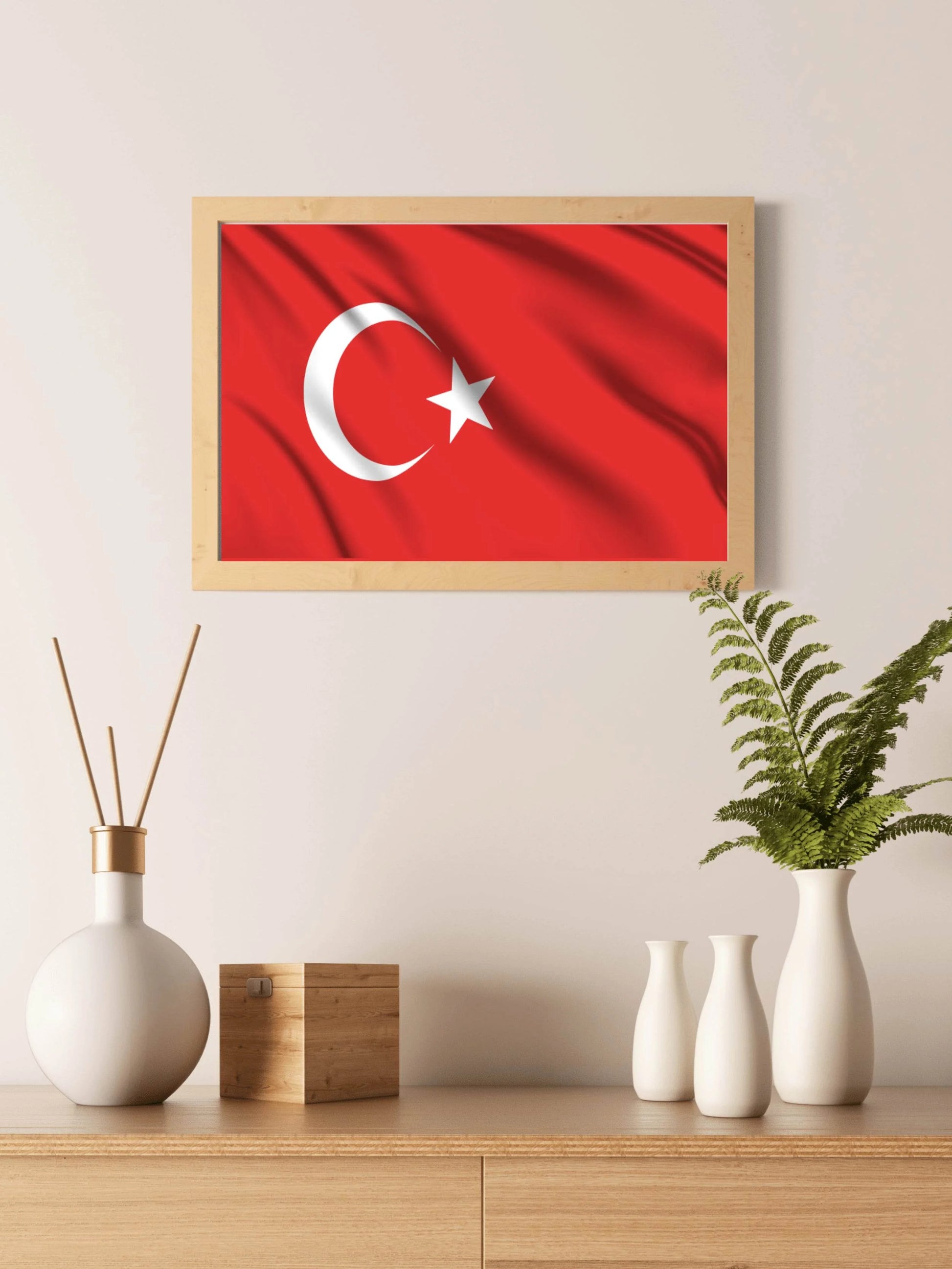 Turkey National Flag Wall Art - beink online art store