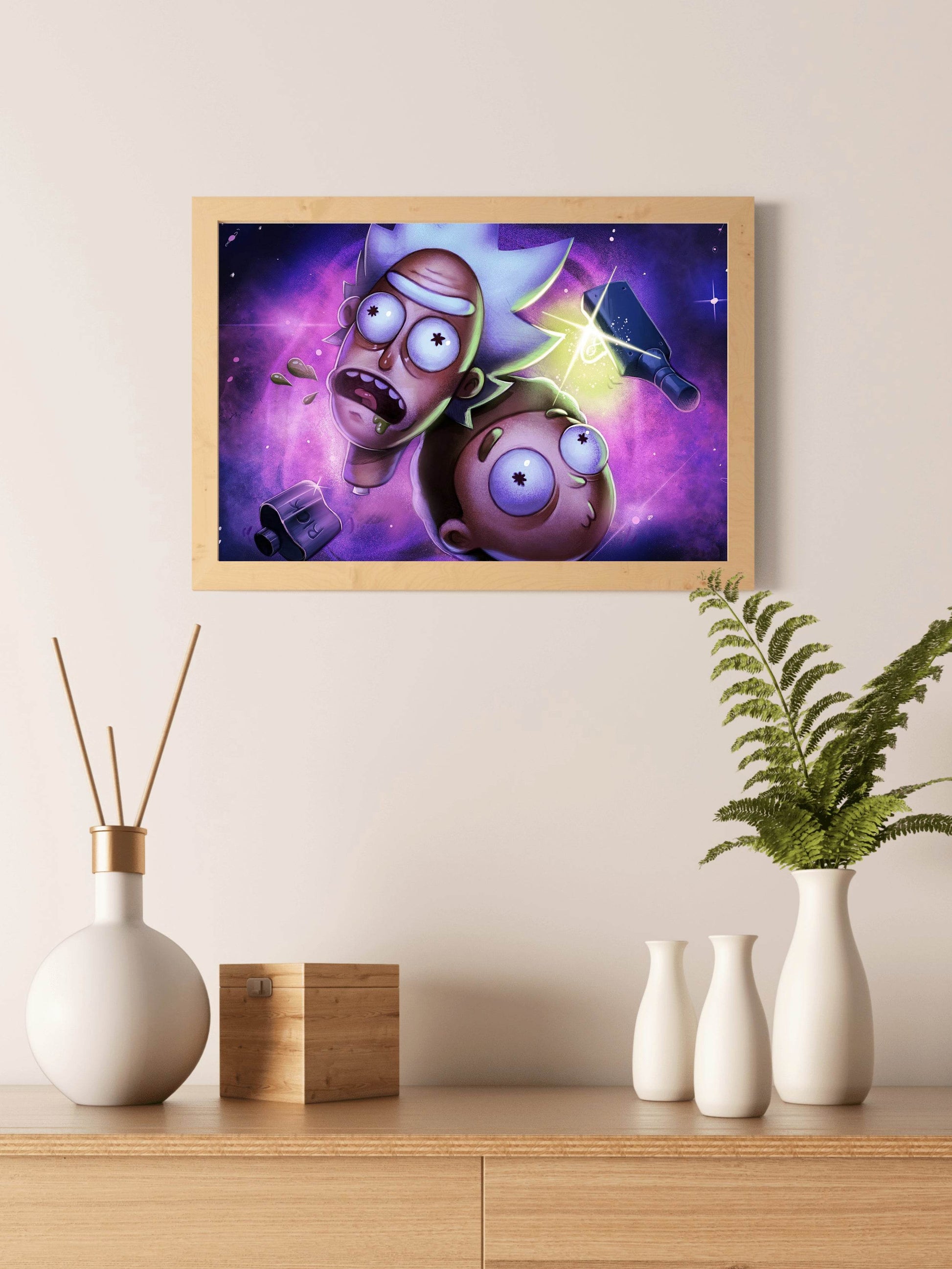 Rick and Morty Heads Wall Art - beink online art store