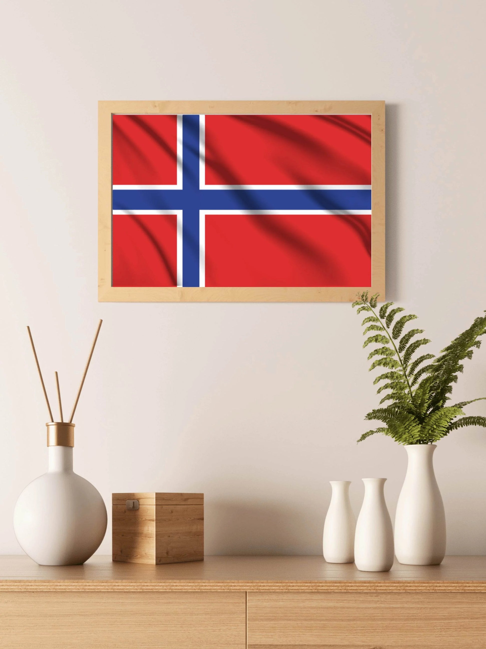 Norway National Flag Wall Art - beink online art store