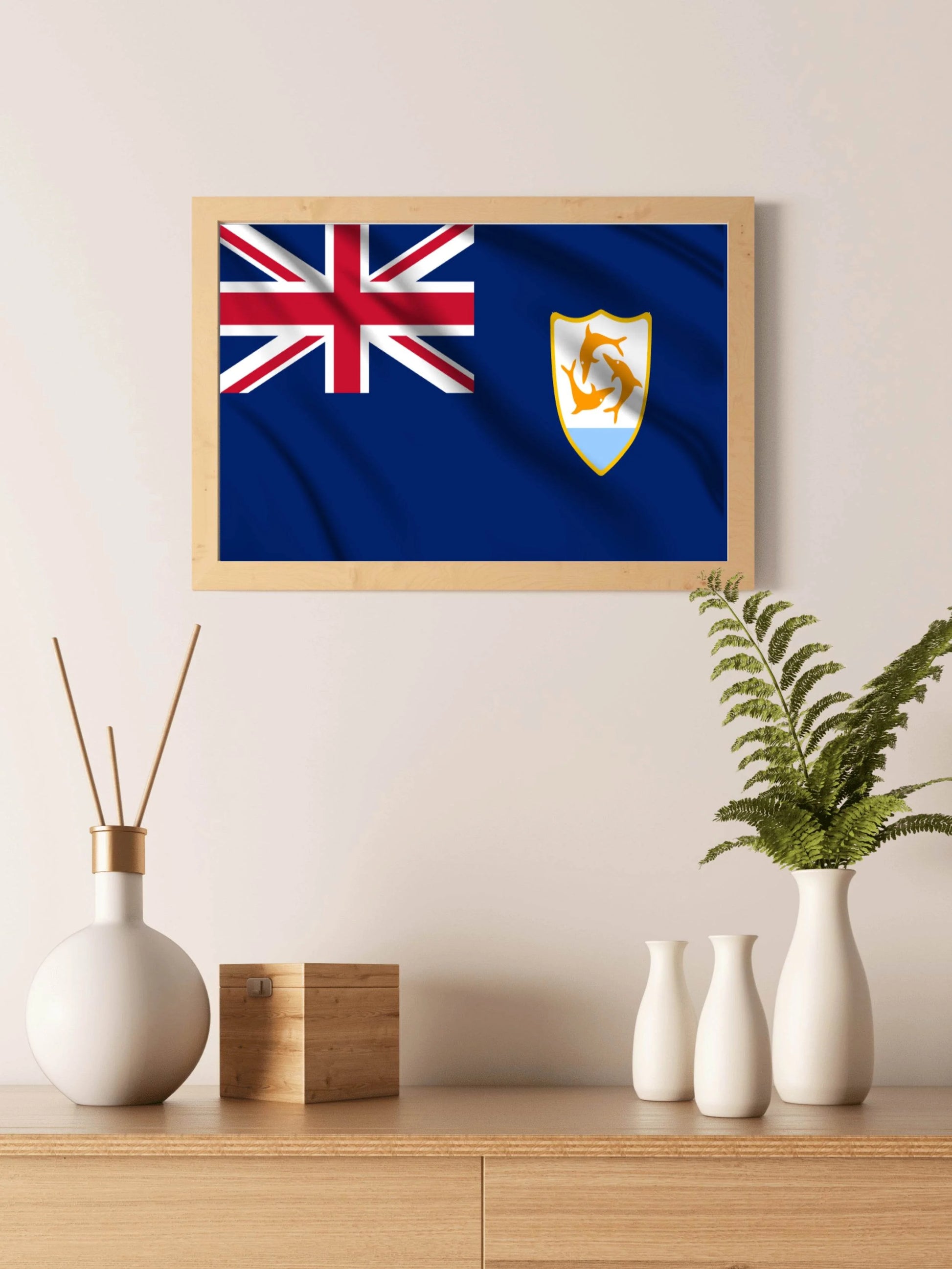 Anguilla National Flag Wall Art - beink online art store