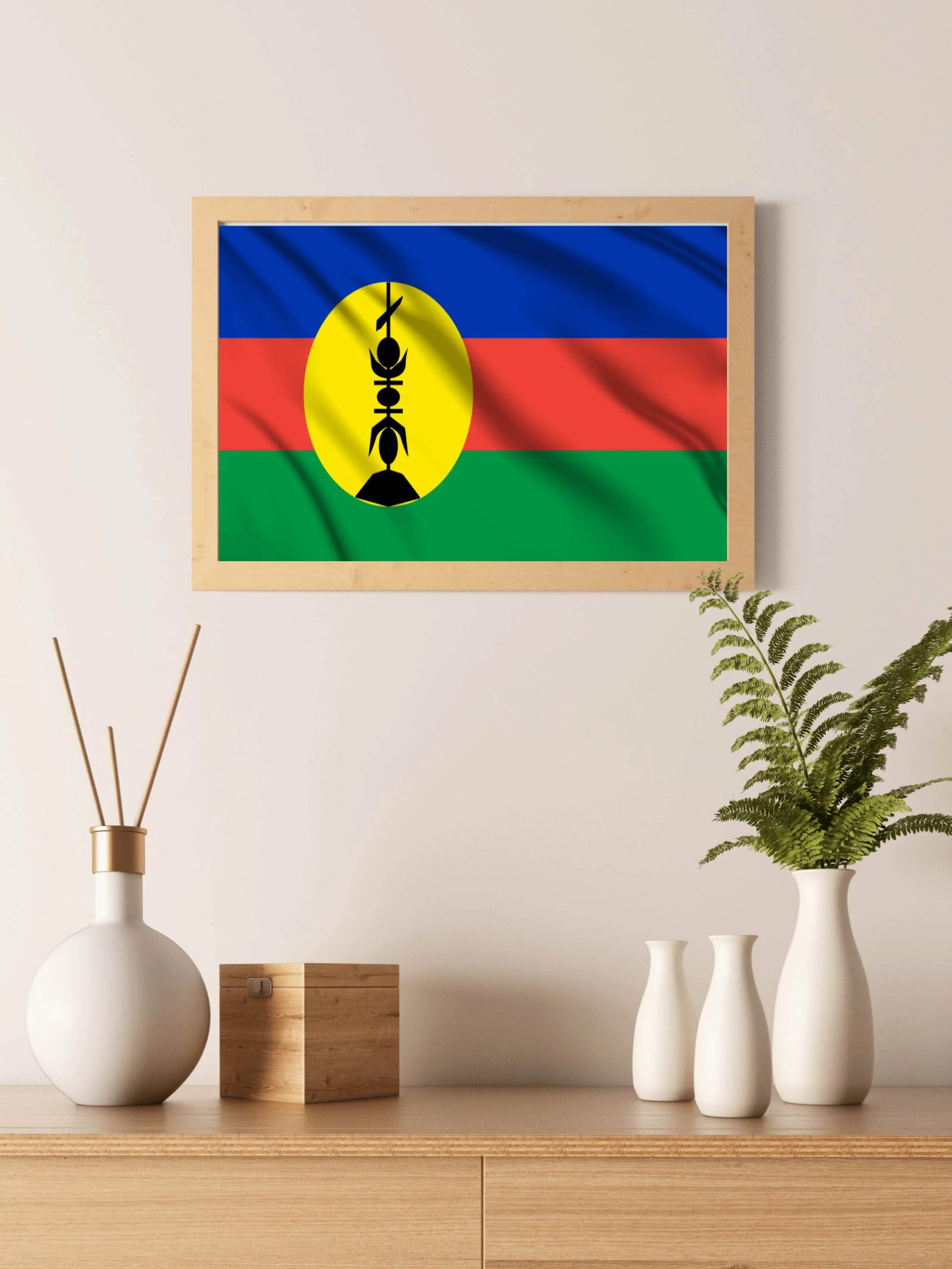 New Caledonia National Flag Wall Art - beink online art store