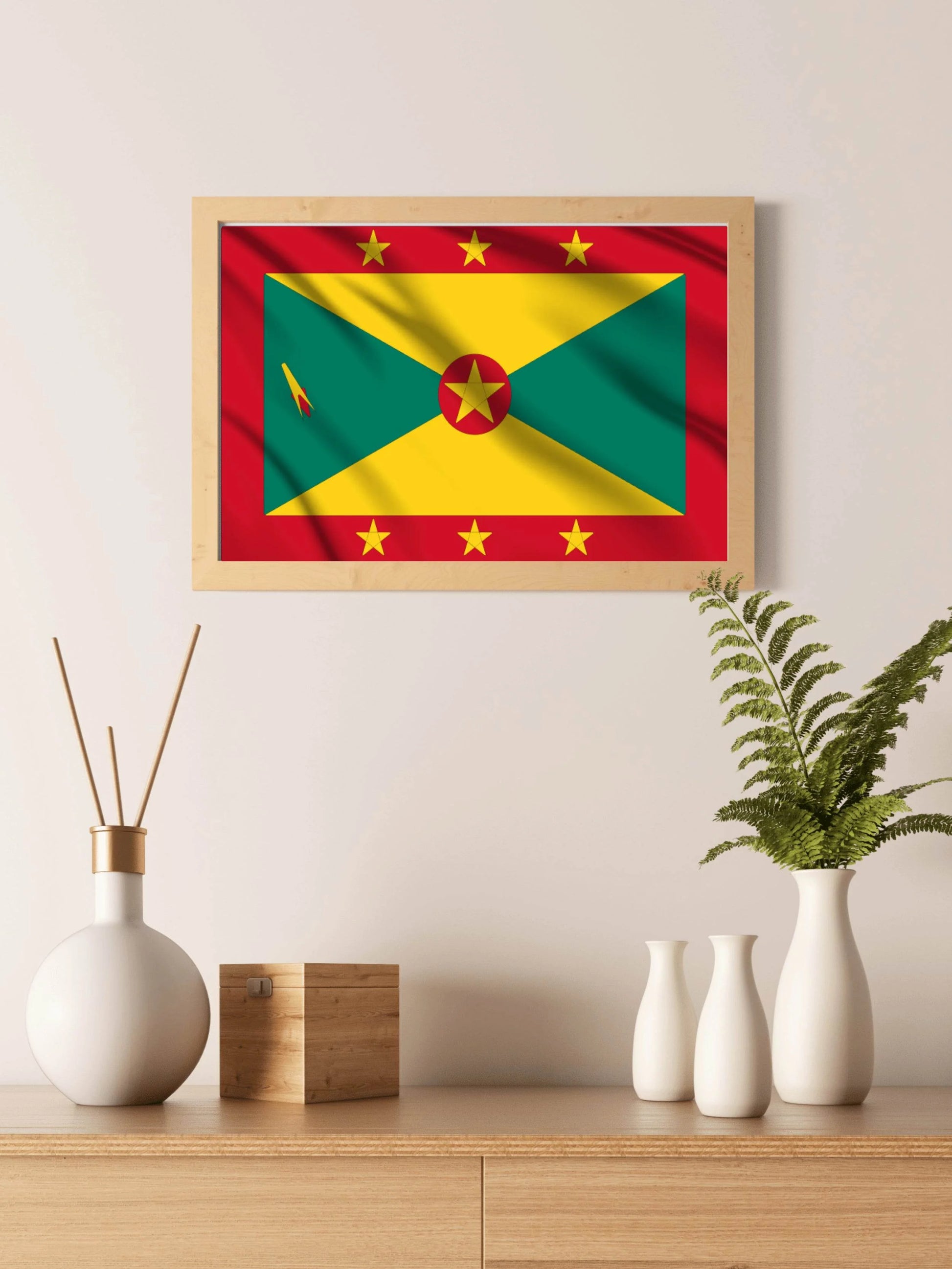 Grenada National Flag Wall Art - beink online art store