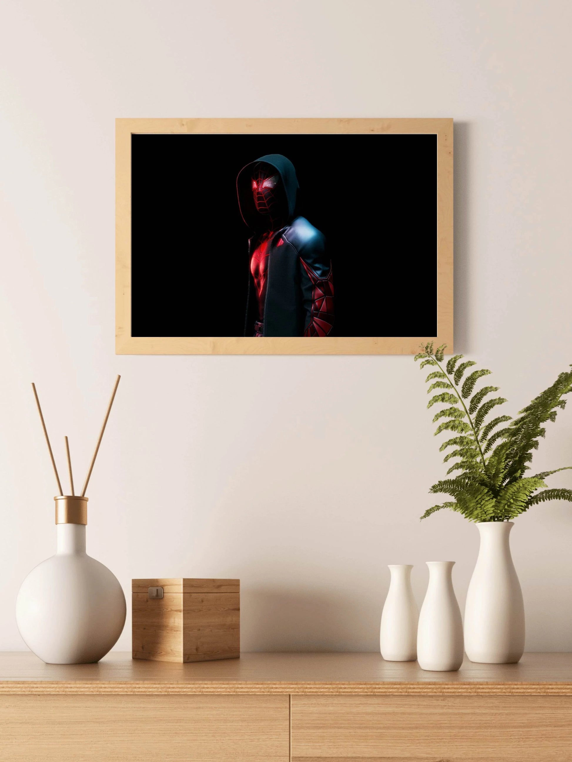 Miles Morales Black Spider Man Gaming Wall Art - beink online art store