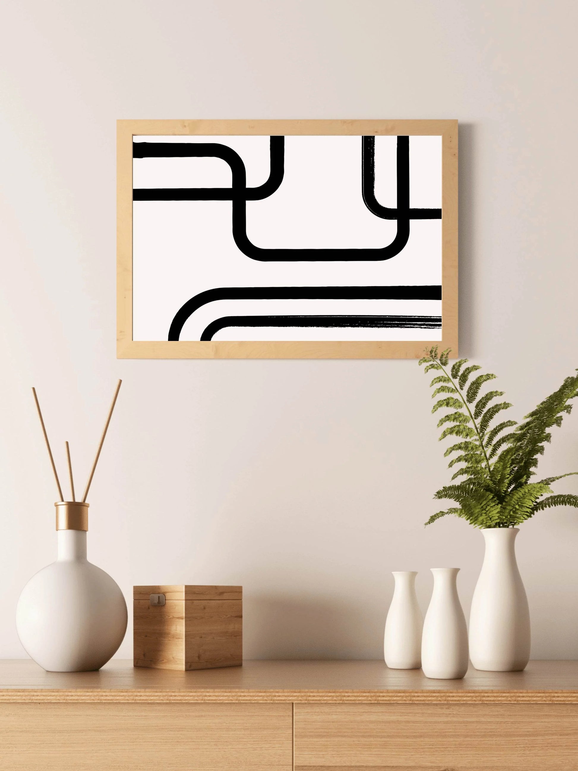Intersecting Paths Modern Wall Art - beink online art store