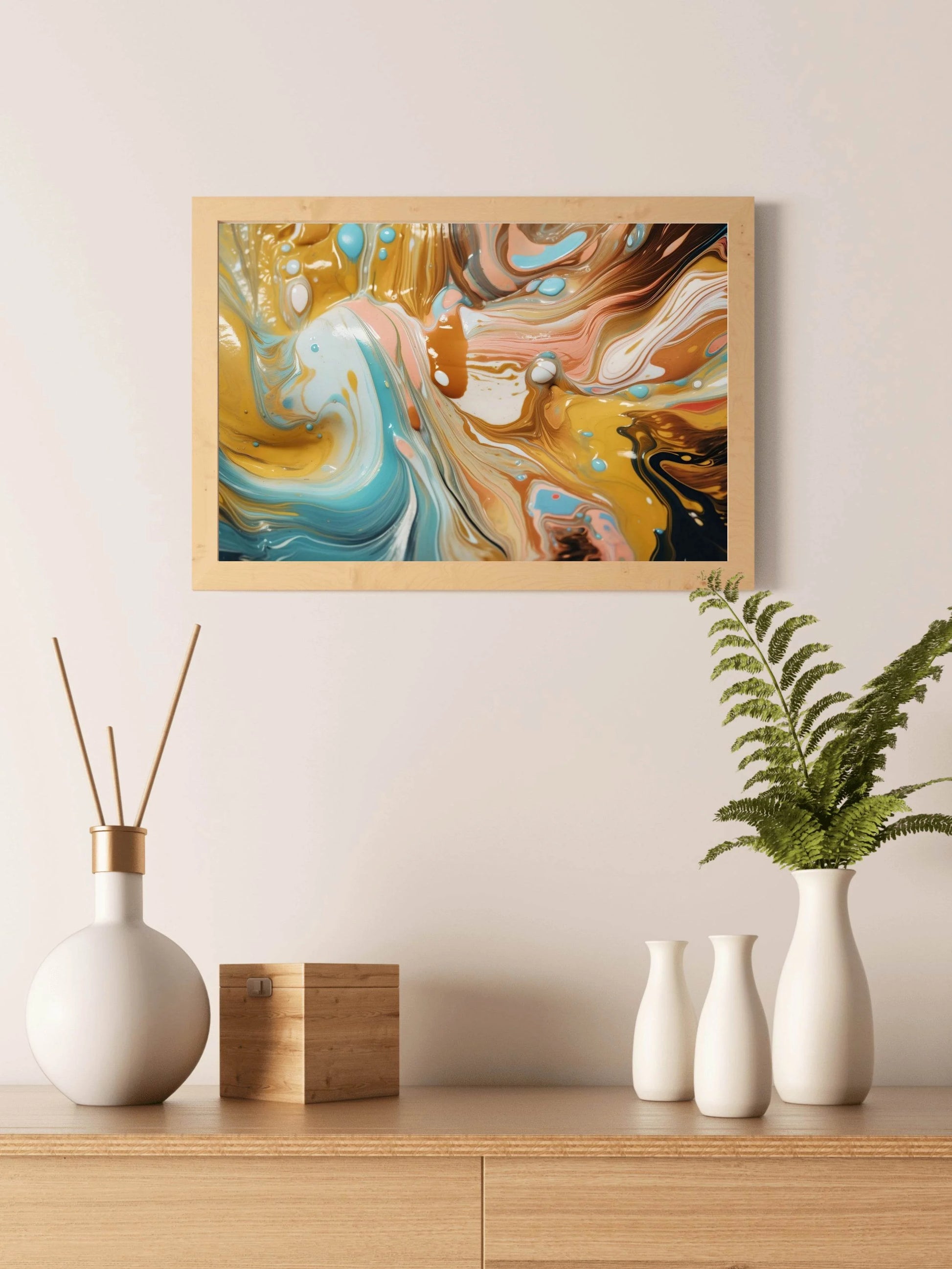Multicolor Painted Oil Abstract Wall Art - beink online art store