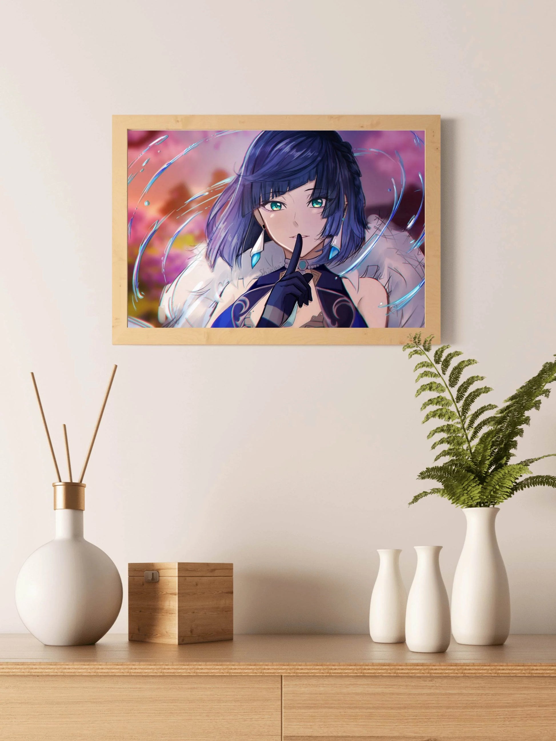 Yelan Genshin Impact Anima Gaming Wall Art - beink online art store