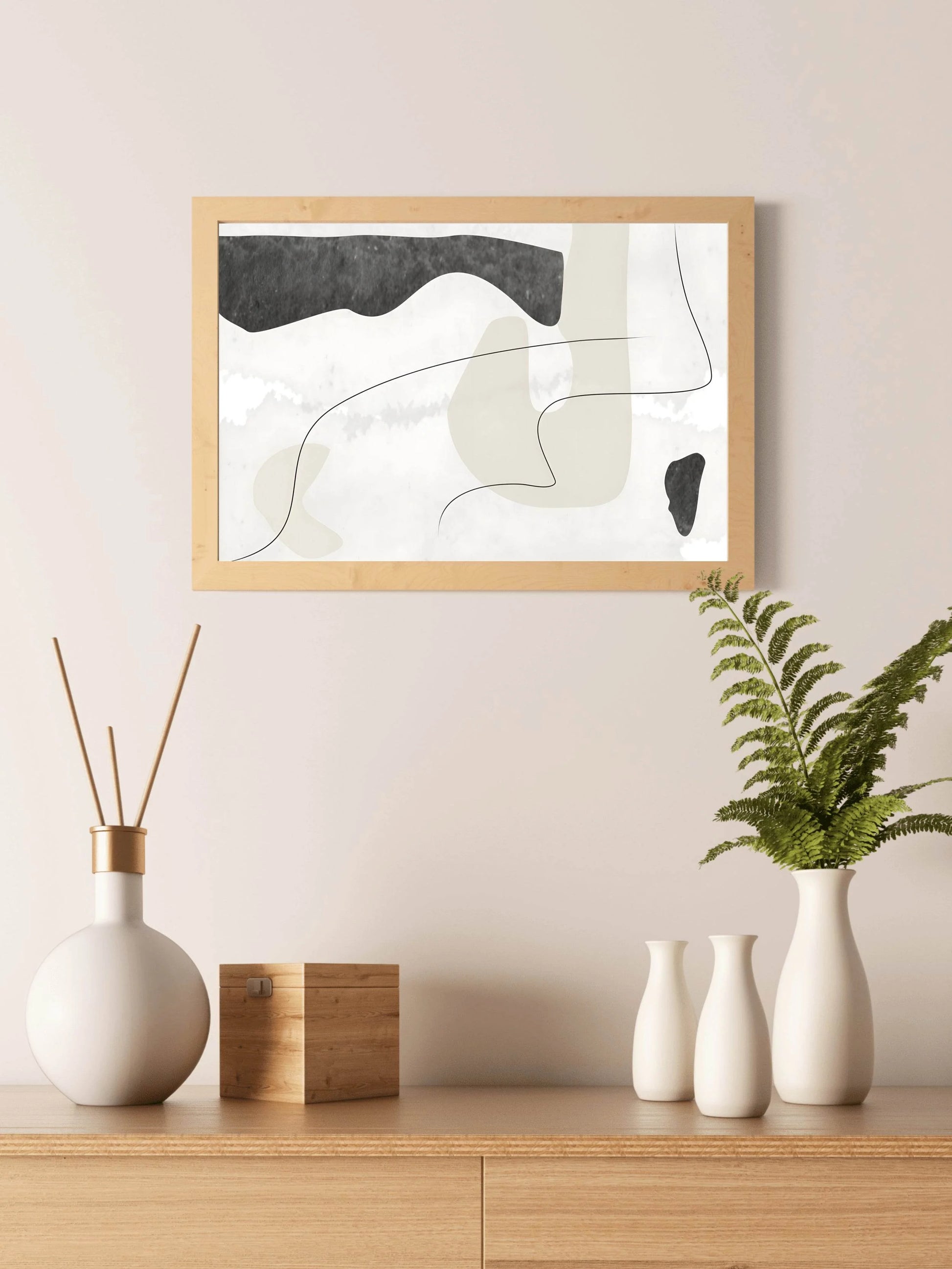 Linear Landscape Modern Wall Art - beink online art store