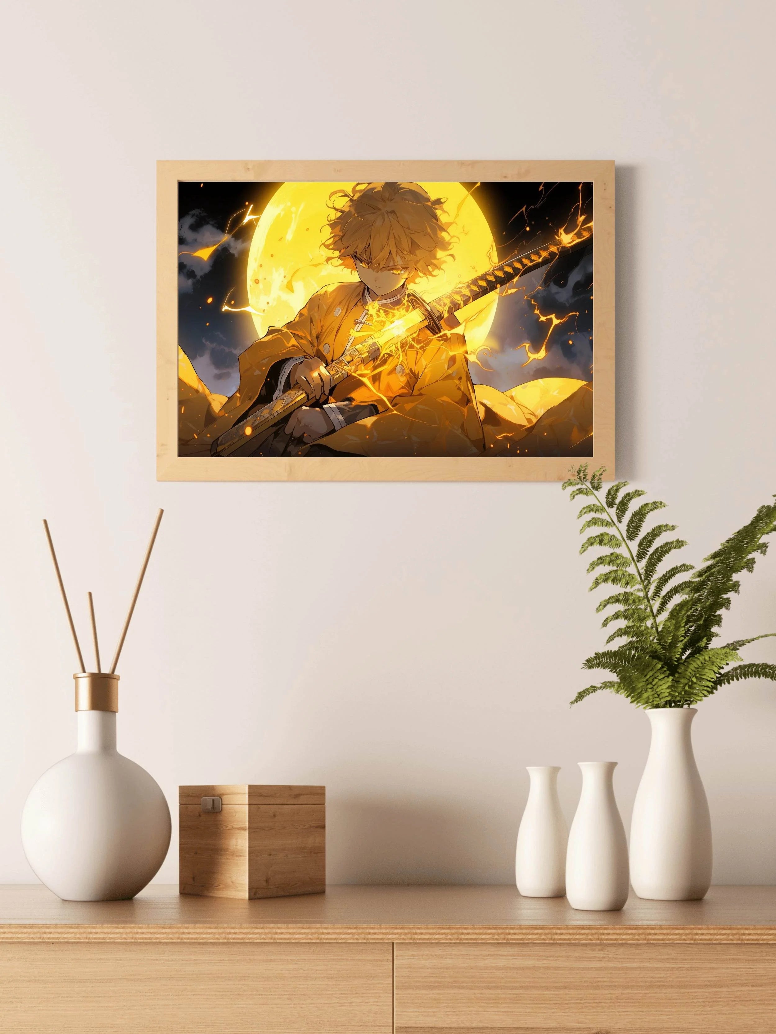 Zenitsu Agatsuma Anime Wall Art - beink online art store