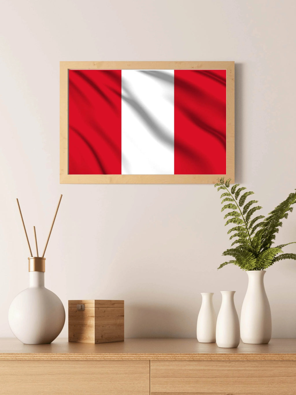 Peru National Flag Wall Art - beink online art store