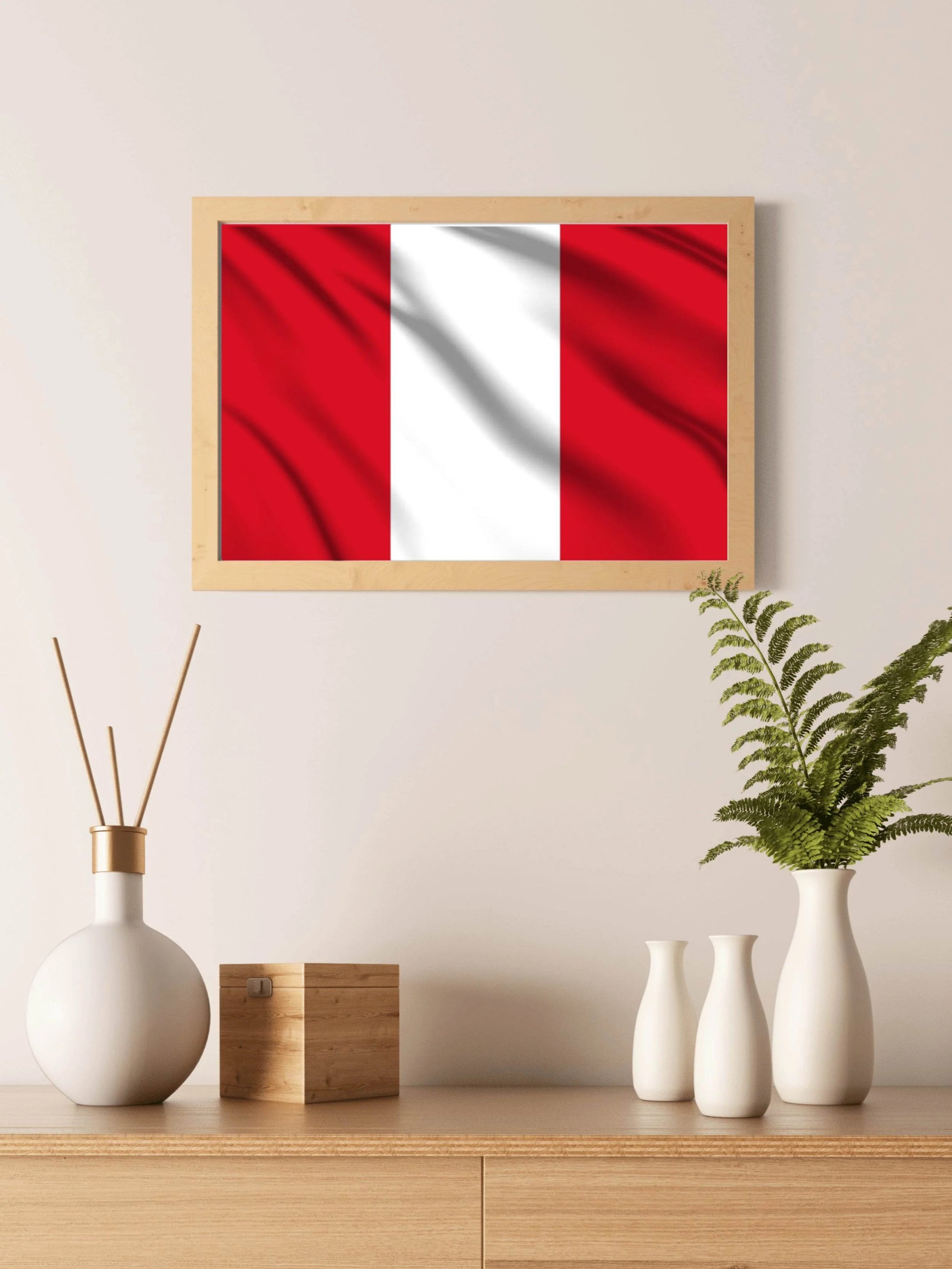 Peru National Flag Wall Art - beink online art store