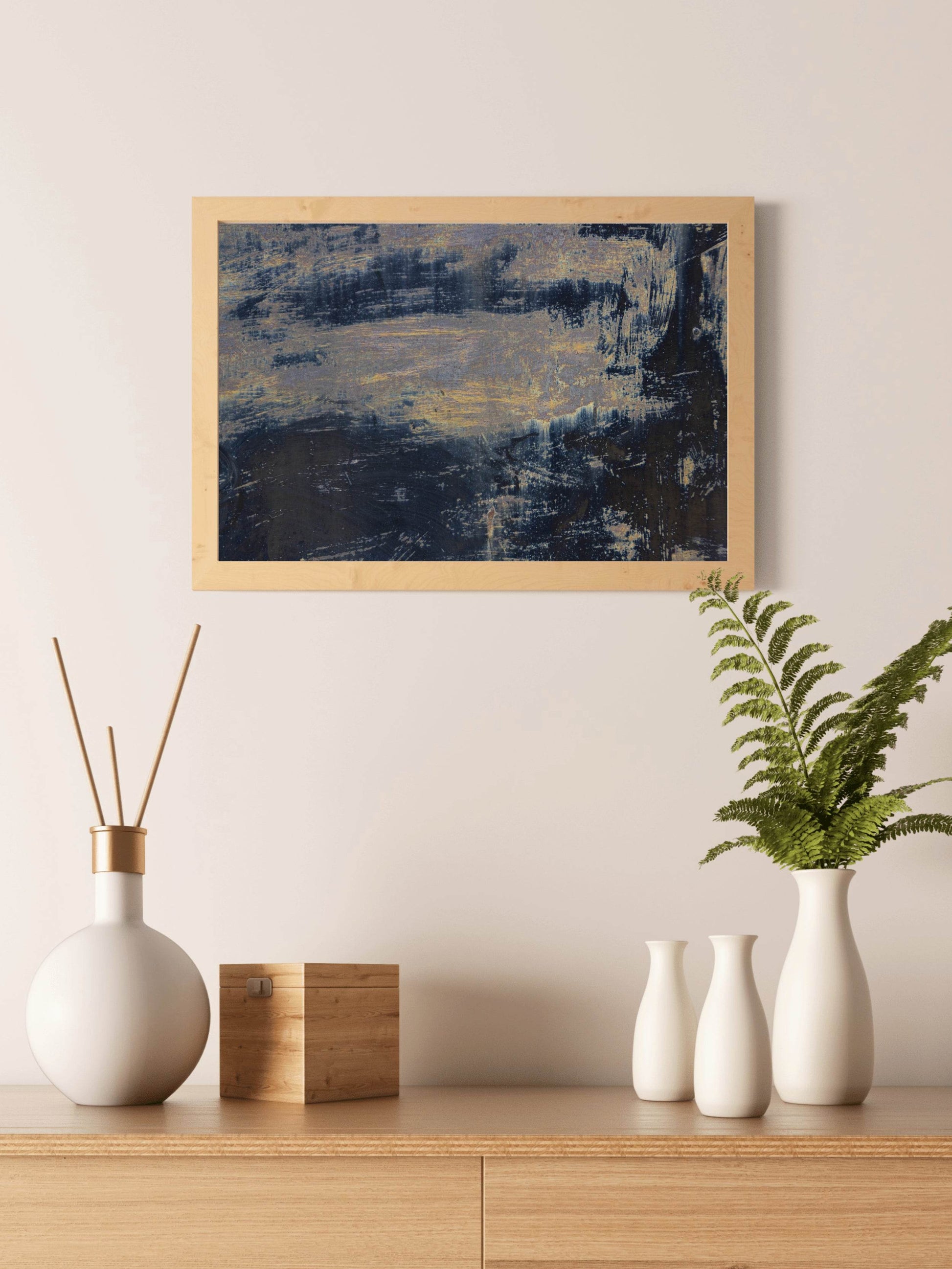 After Sunset on Brush Strokes Abstract Wall Art - beink online art store