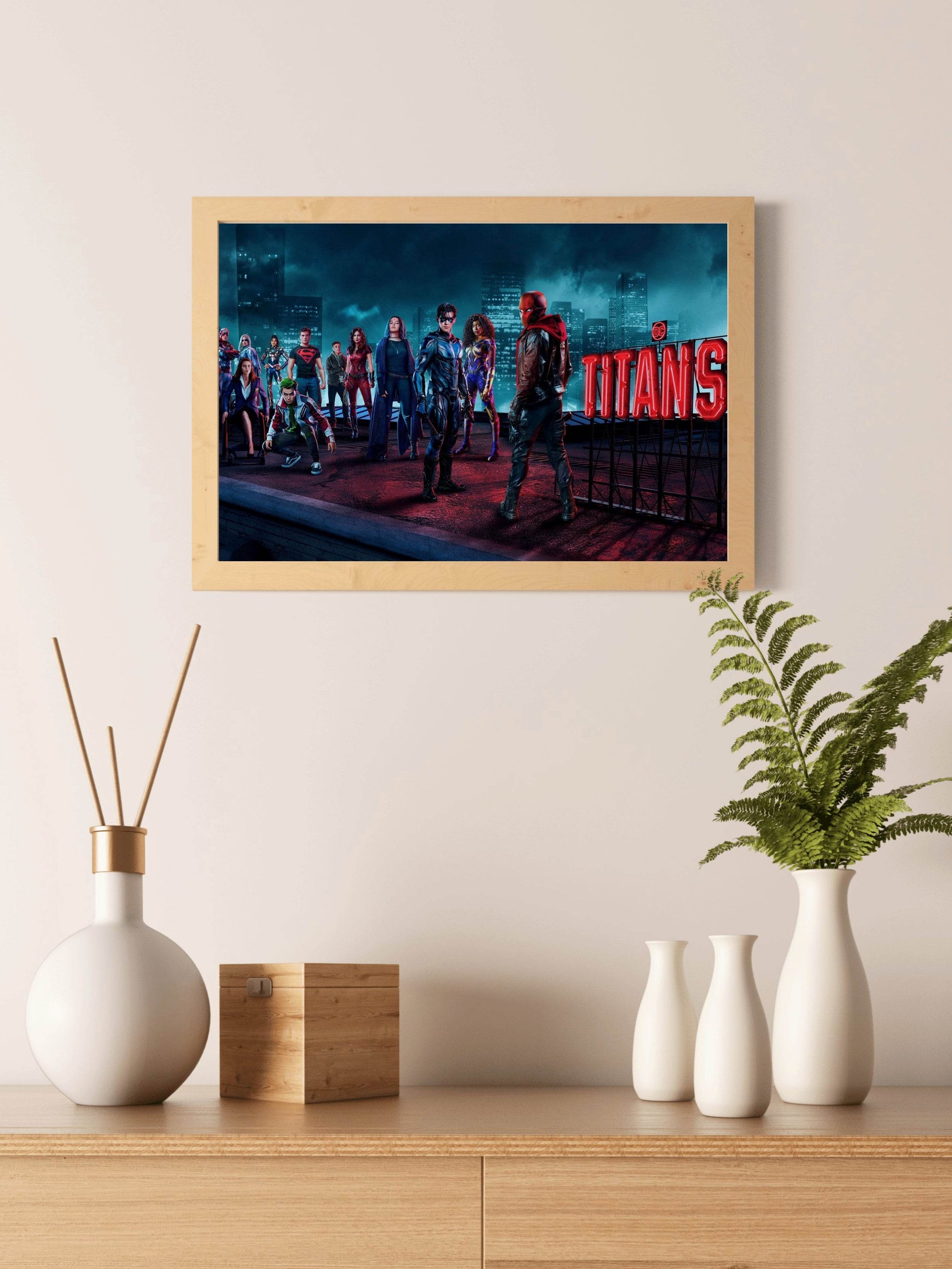 Titans Superhero On the Roof Wall Art - beink online art store