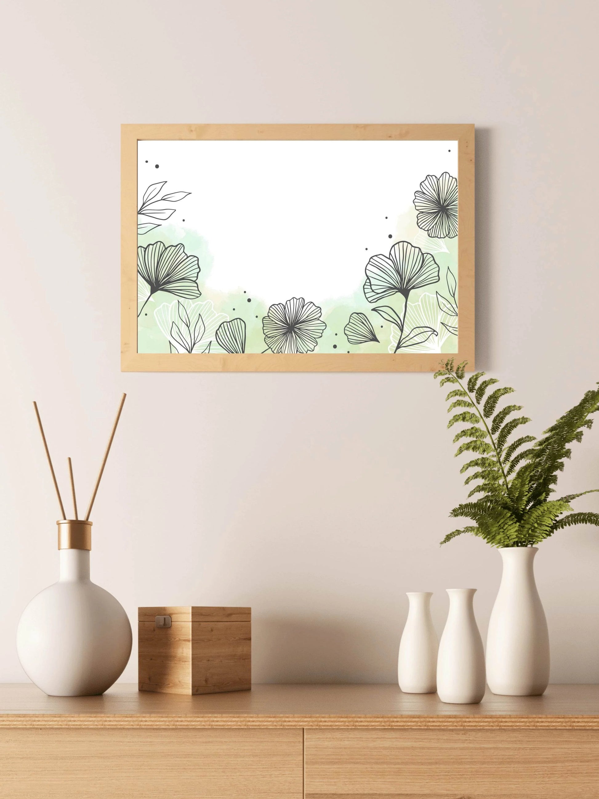 Camellia Flower Leaves Wall Art - beink online art store