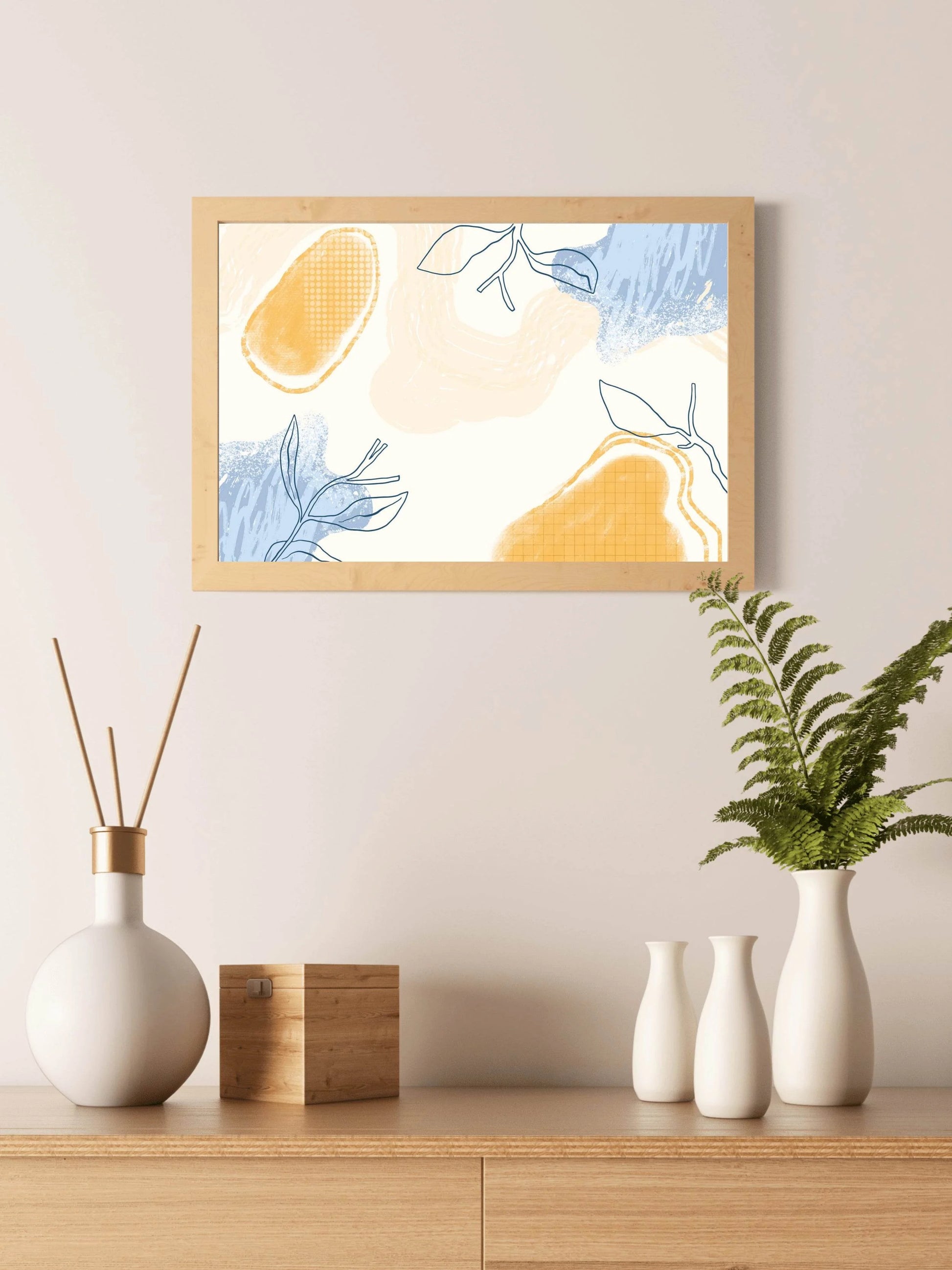 Stem of Colorful Flowers Wall Art - beink online art store