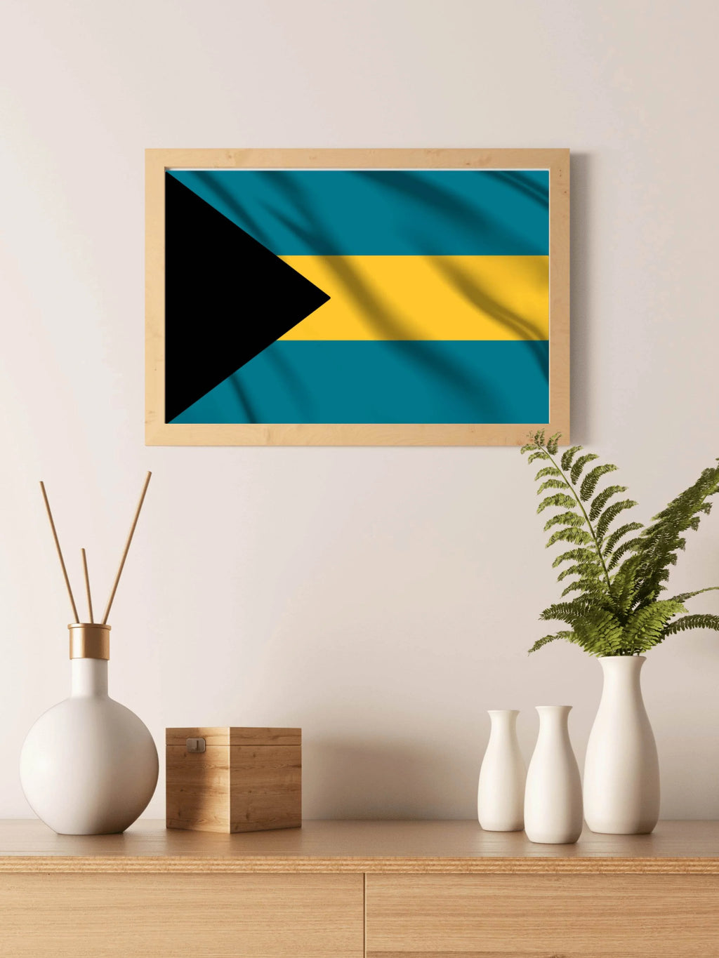 Bahamas National Flag Wall Art - beink online art store