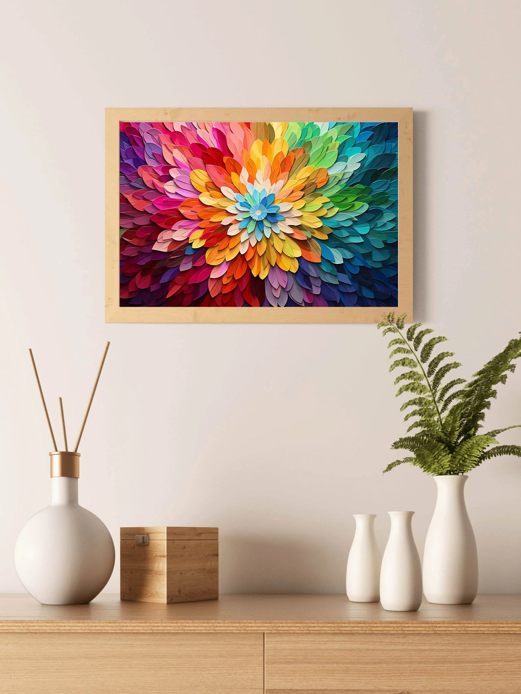 Oil Painting Of Colored Petals - beink online art store