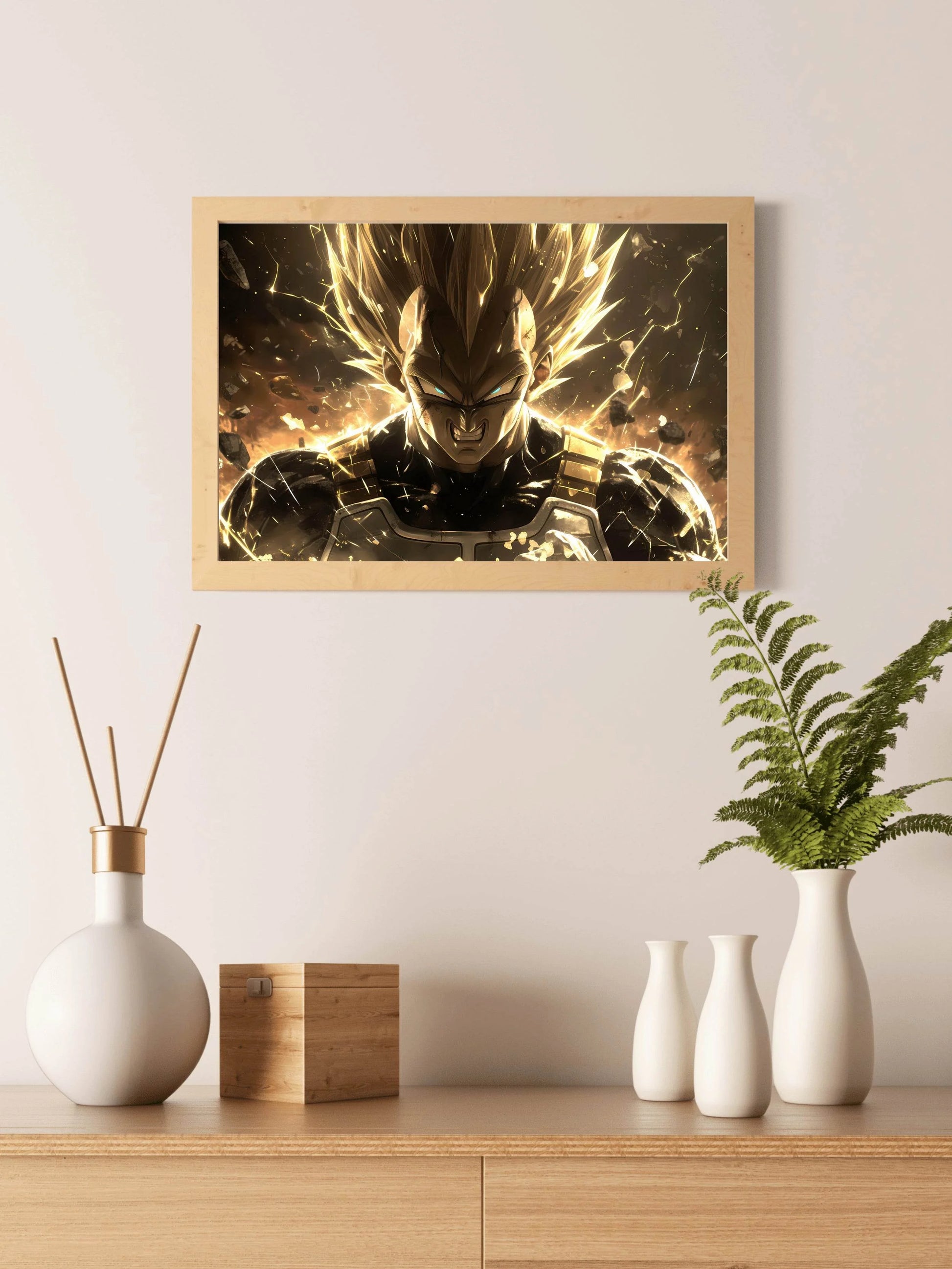Angry Vegeta Anime Wall Art - beink online art store