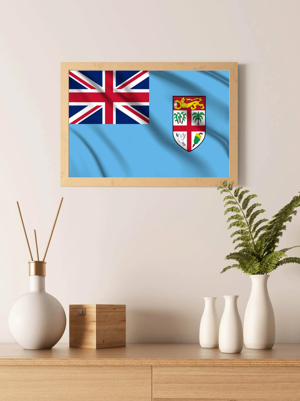 Fiji National Flag Wall Art - beink online art store