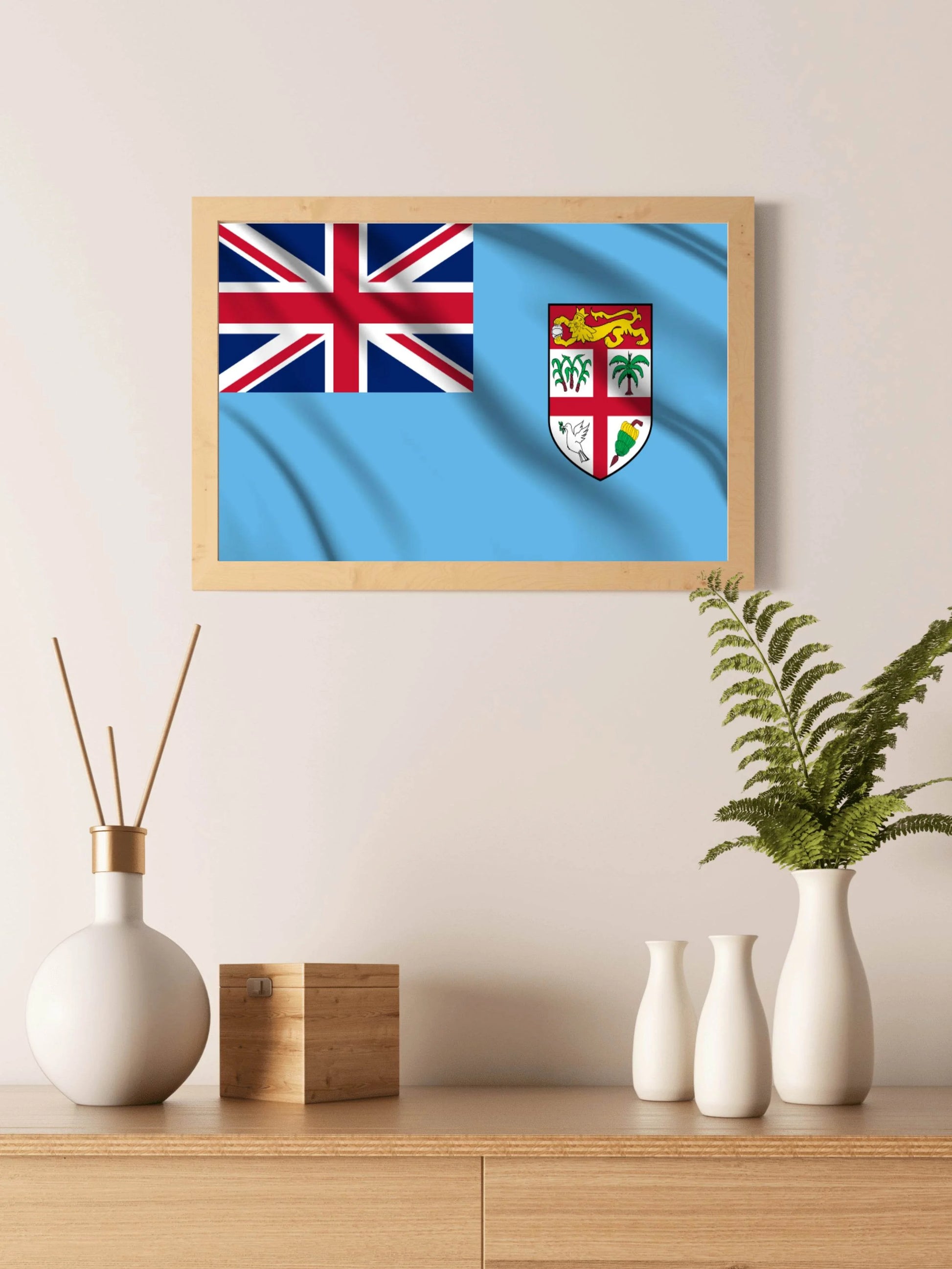 Fiji National Flag Wall Art - beink online art store