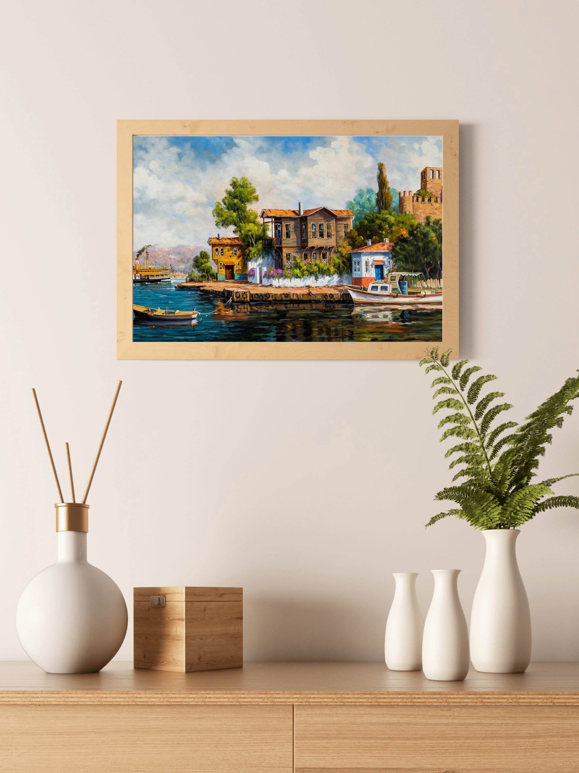Beautiful Anchorage For Fishermen Wall Art - beink online art store