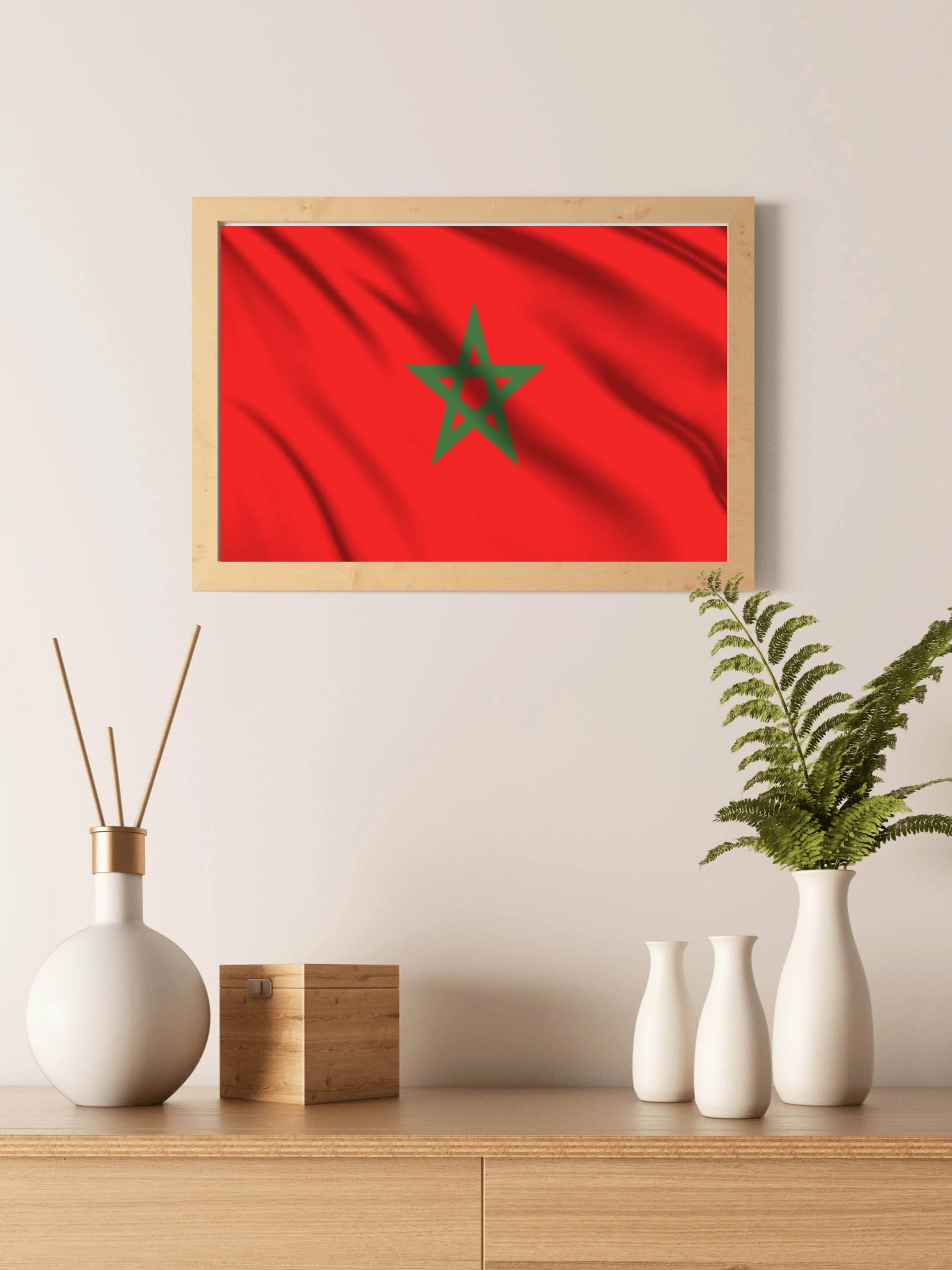 Morocco National Flag Wall Art - beink online art store