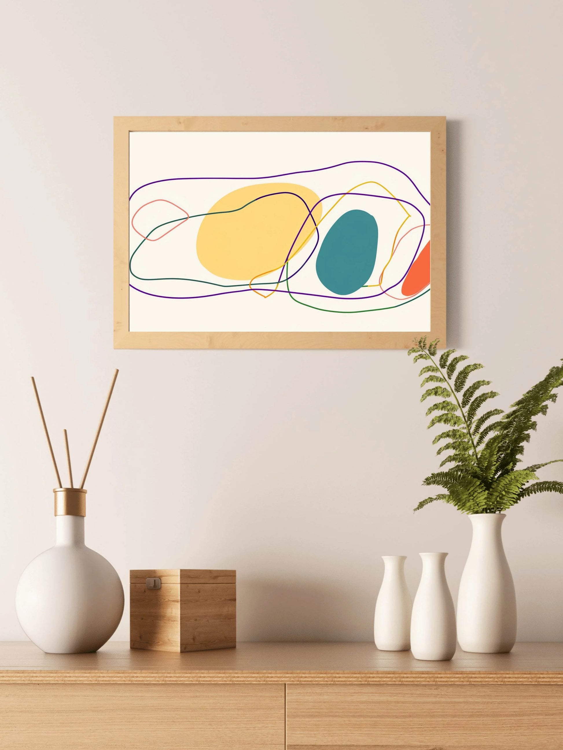 Irregular Handdrawn Abstract Wall Art - beink online art store