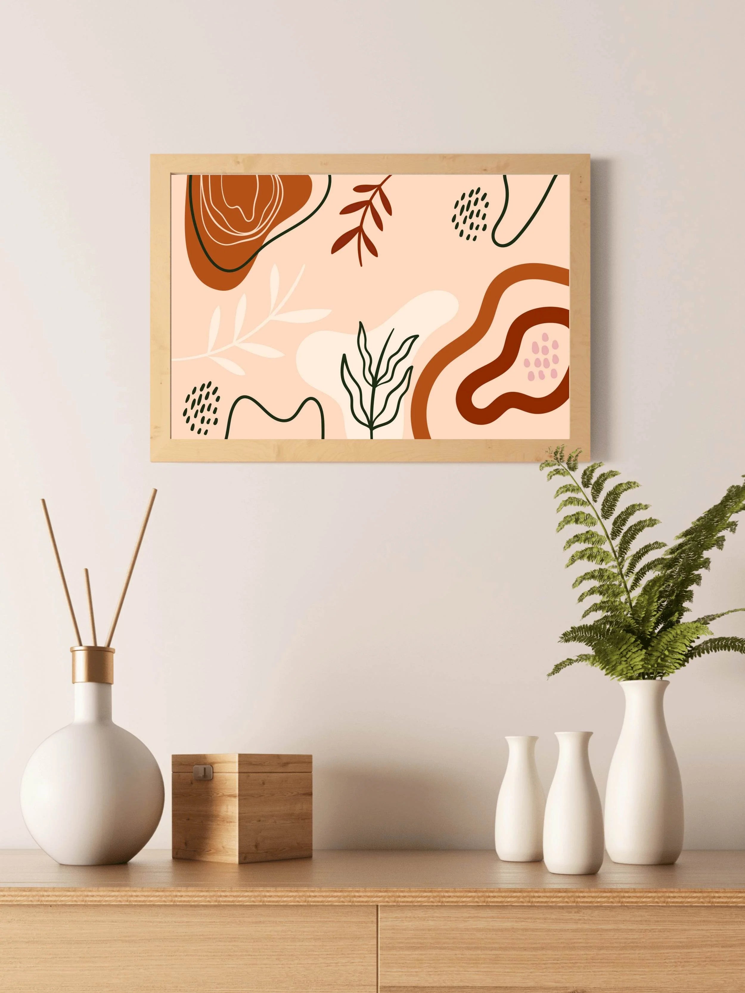 Coniferous Leaves Wall Art - beink online art store