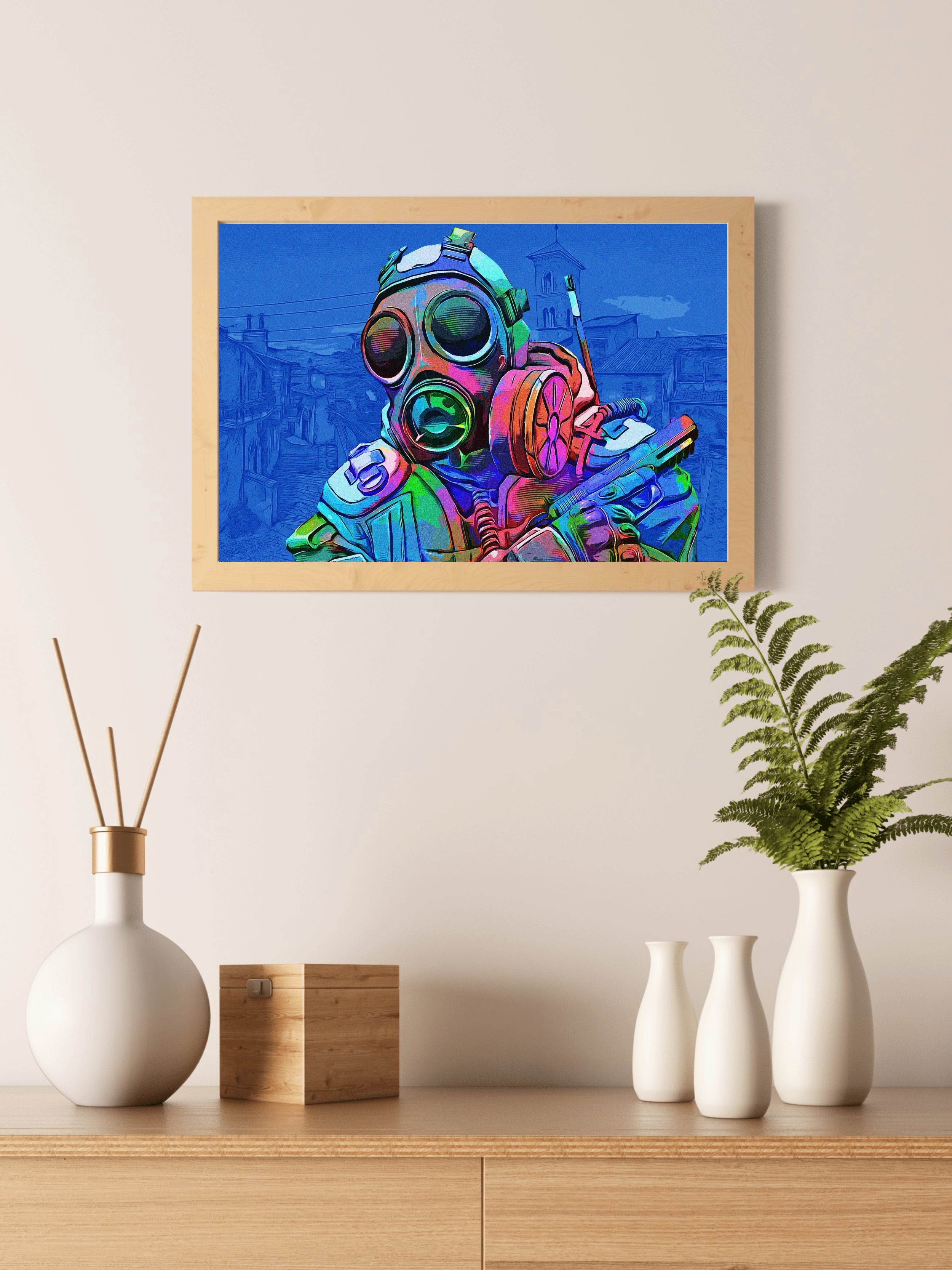 CSGO Toxic Blue Gaming Wall Art - beink online art store
