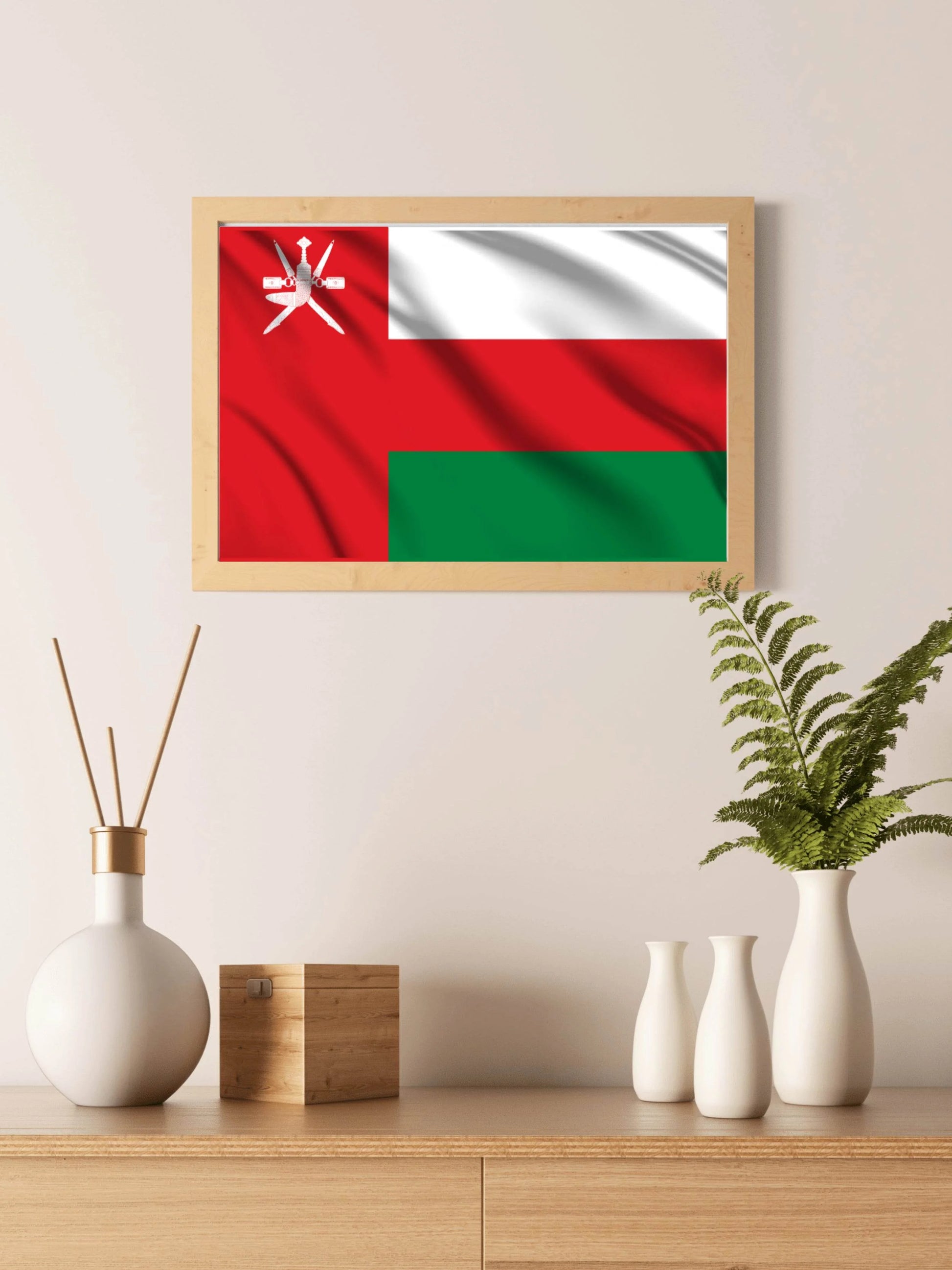 Oman National Flag Wall Art - beink online art store