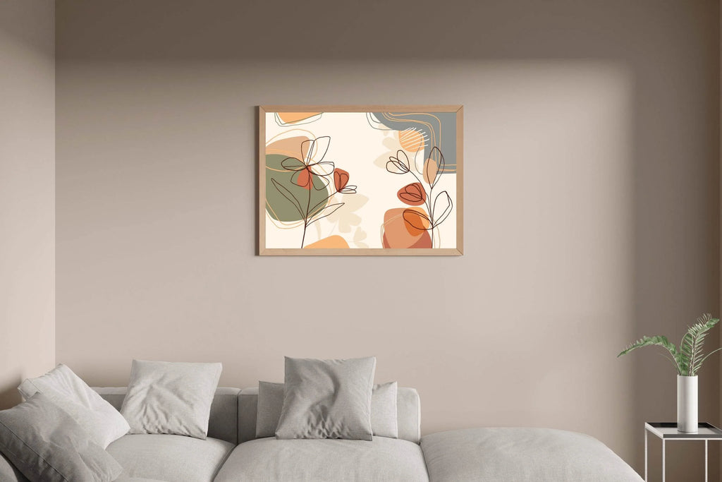 Schefflera Plant Leaves Wall Art - beink online art store