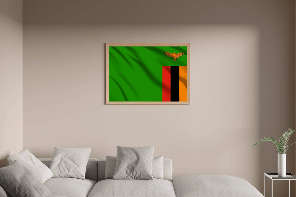 Zambia National Flag Wall Art - beink online art store