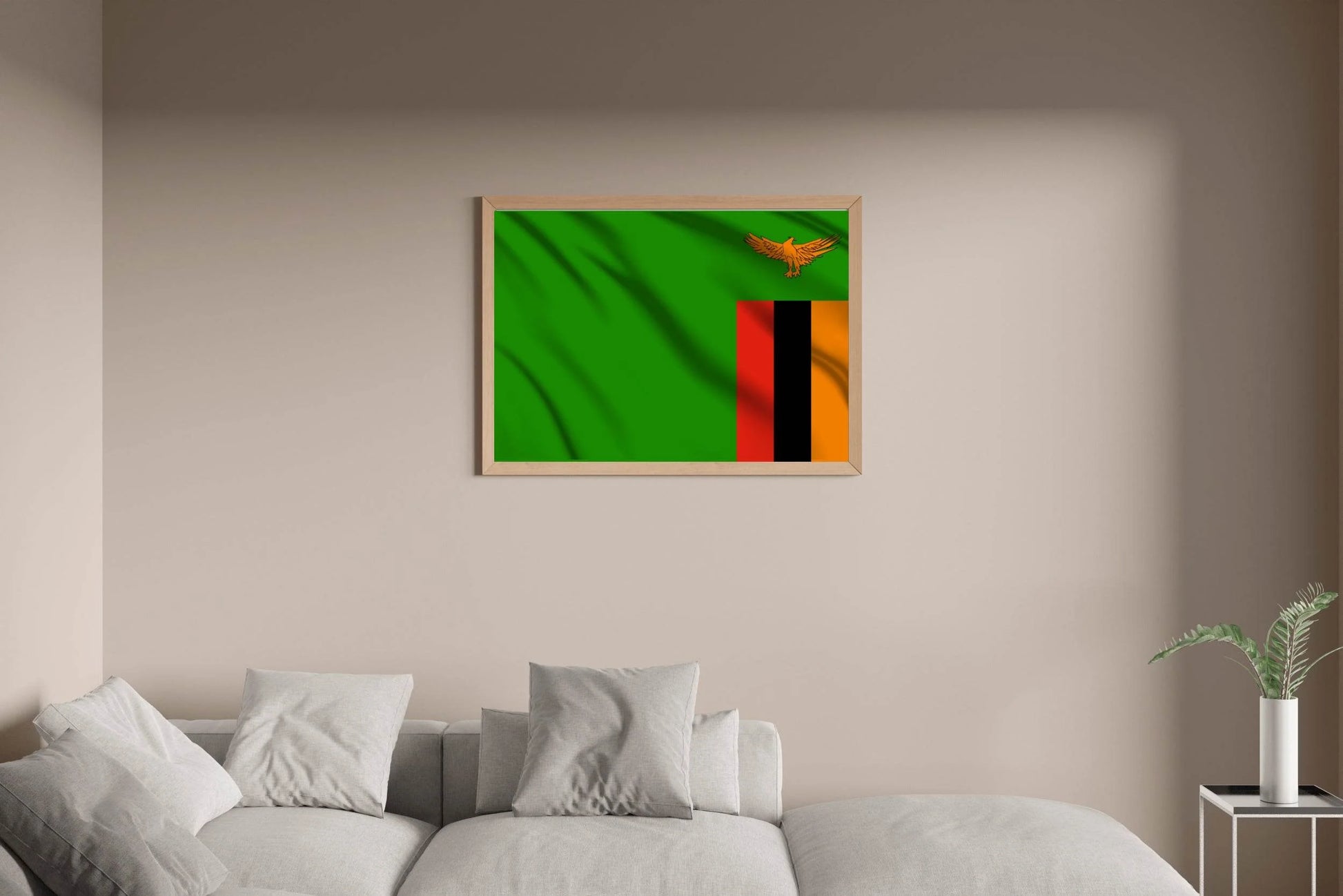 Zambia National Flag Wall Art - beink online art store