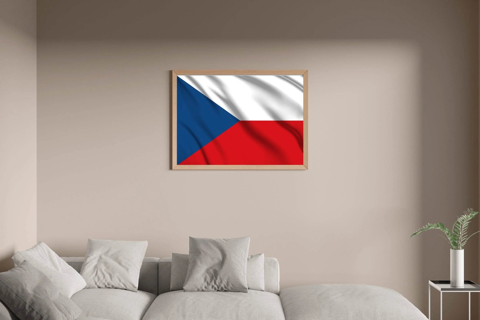 Czech Republic Flag Wall Art - beink online art store