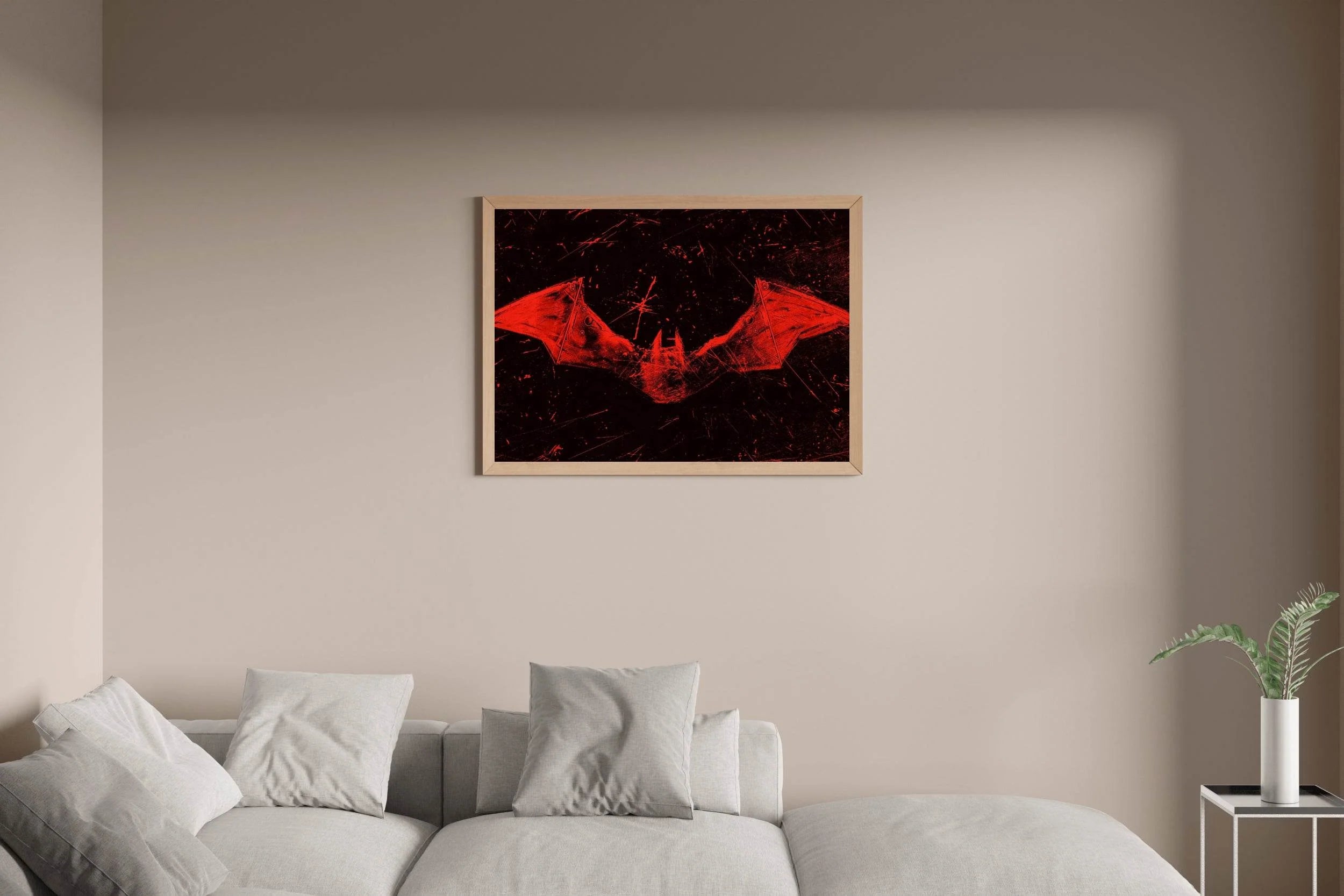 The Batman Red Logo Wall Art - beink online art store