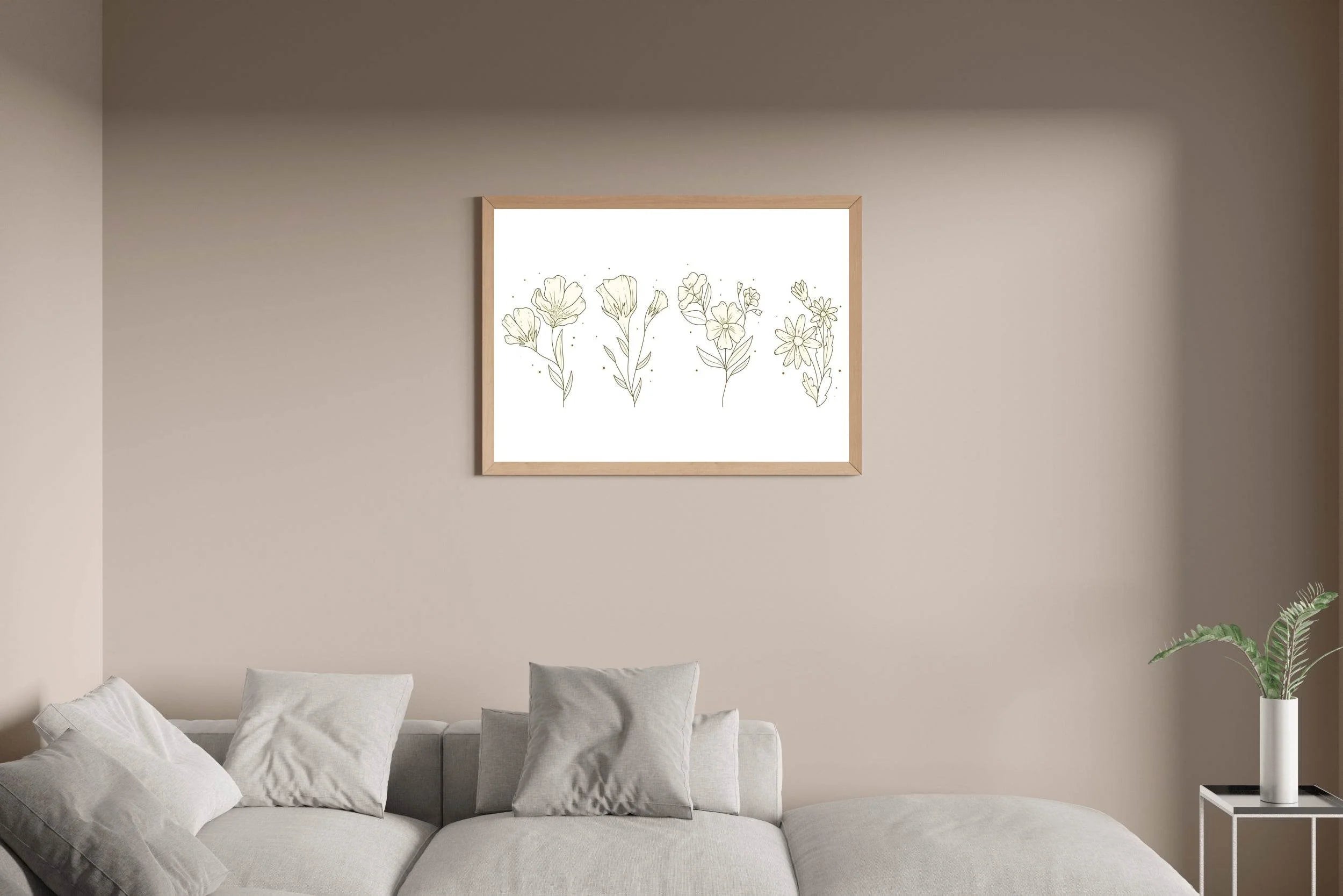 Orchid Bouquet Line Art - beink online art store