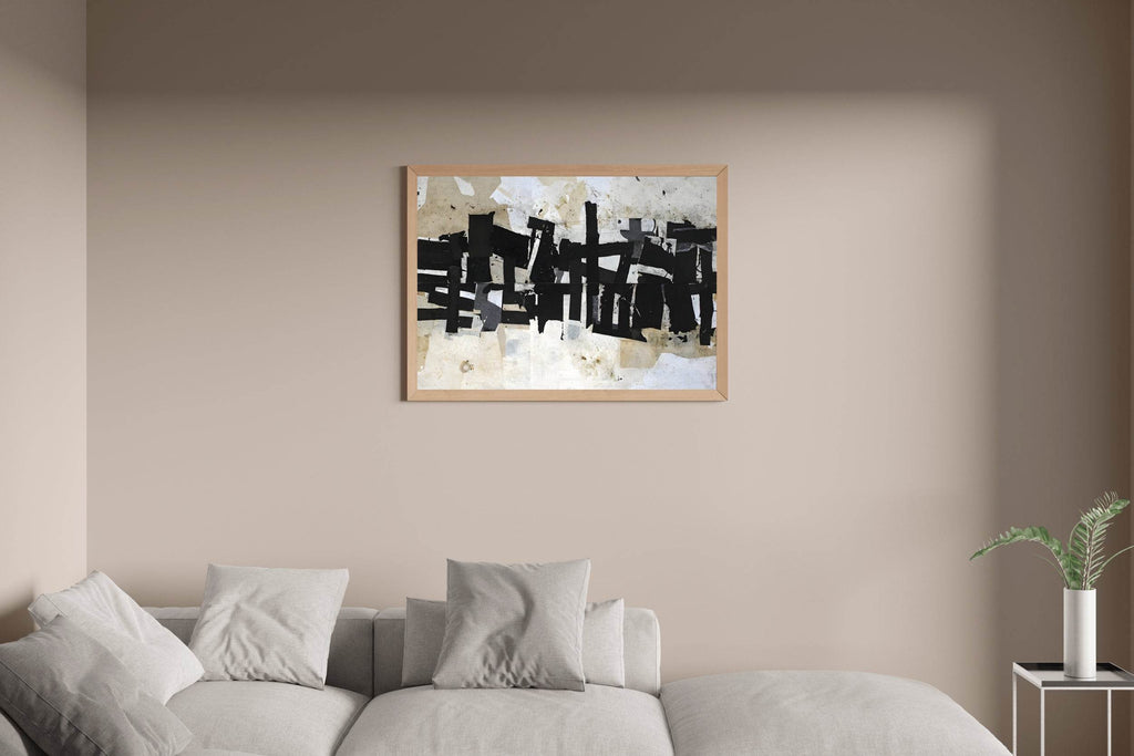 Black and White Chaos Modern Wall Art - beink online art store