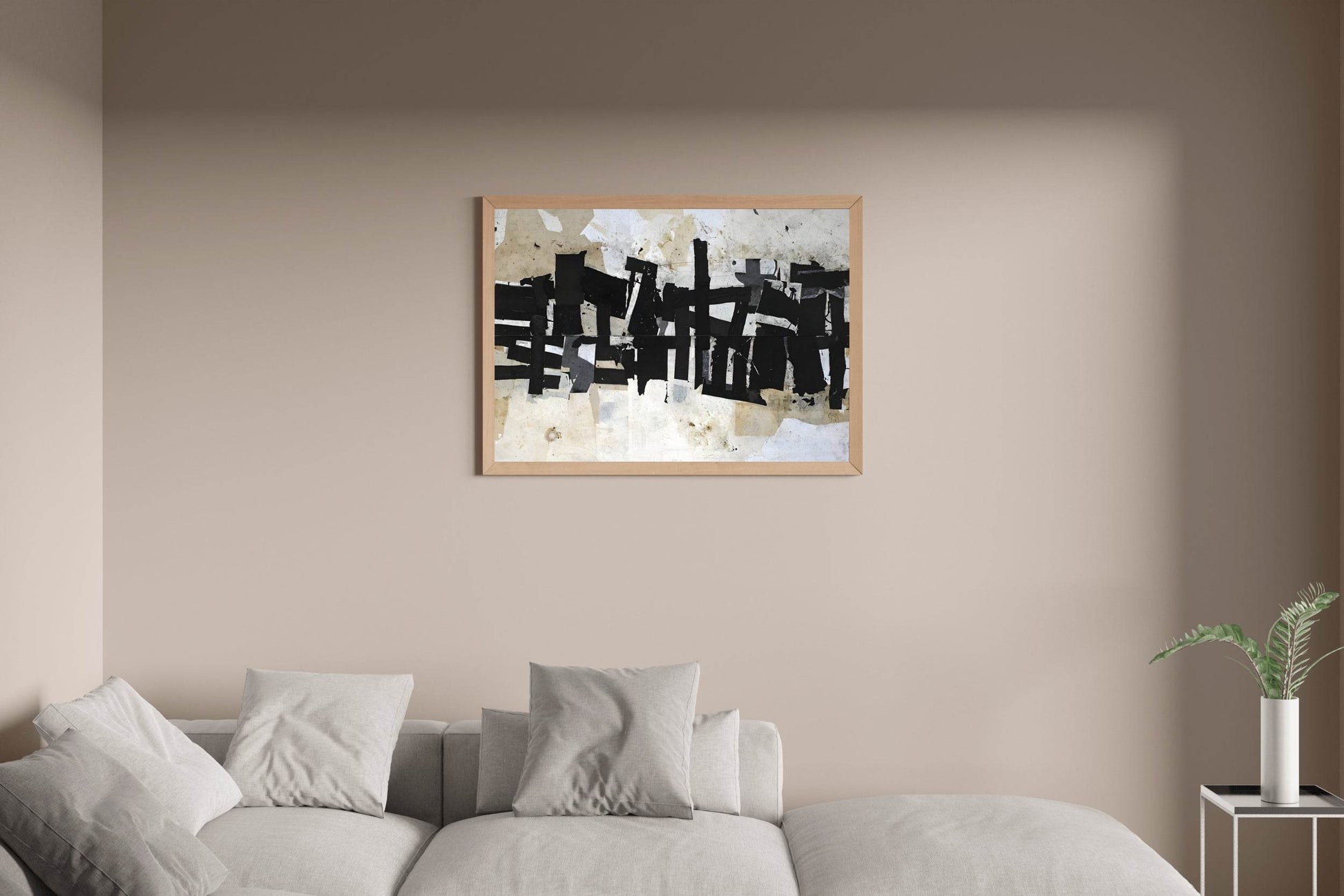 Black and White Chaos Modern Wall Art - beink online art store