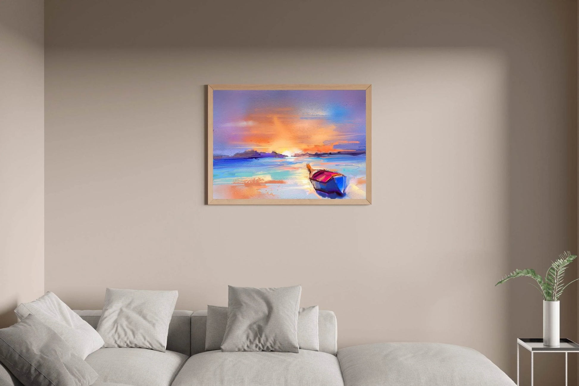 Wooden Boat On The Beach Wall Art - beink online art store