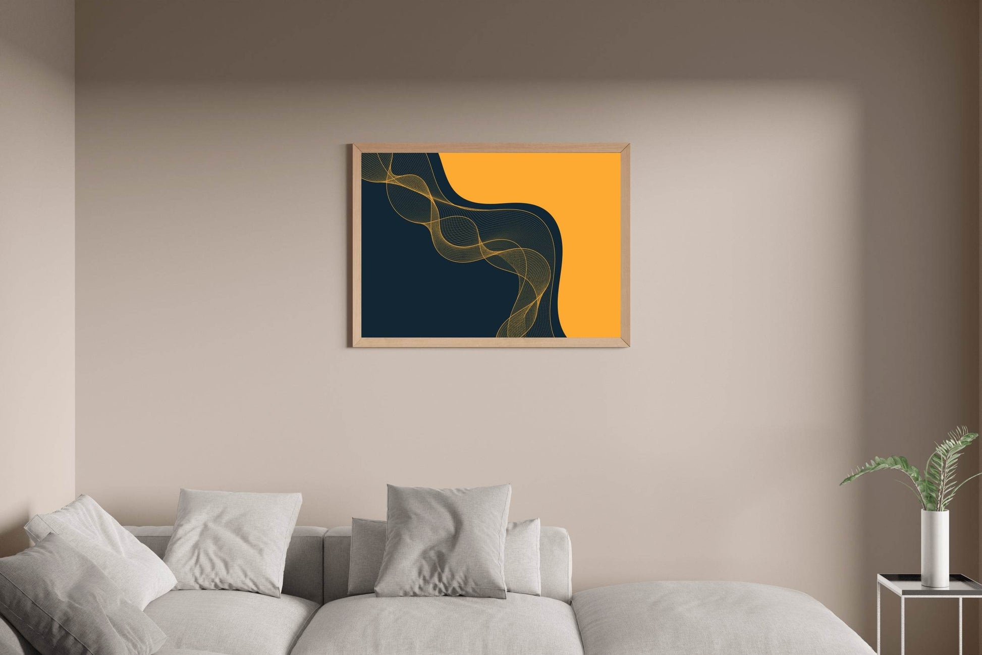 Particle Flow Digital Wave Abstract Wall Art - beink online art store