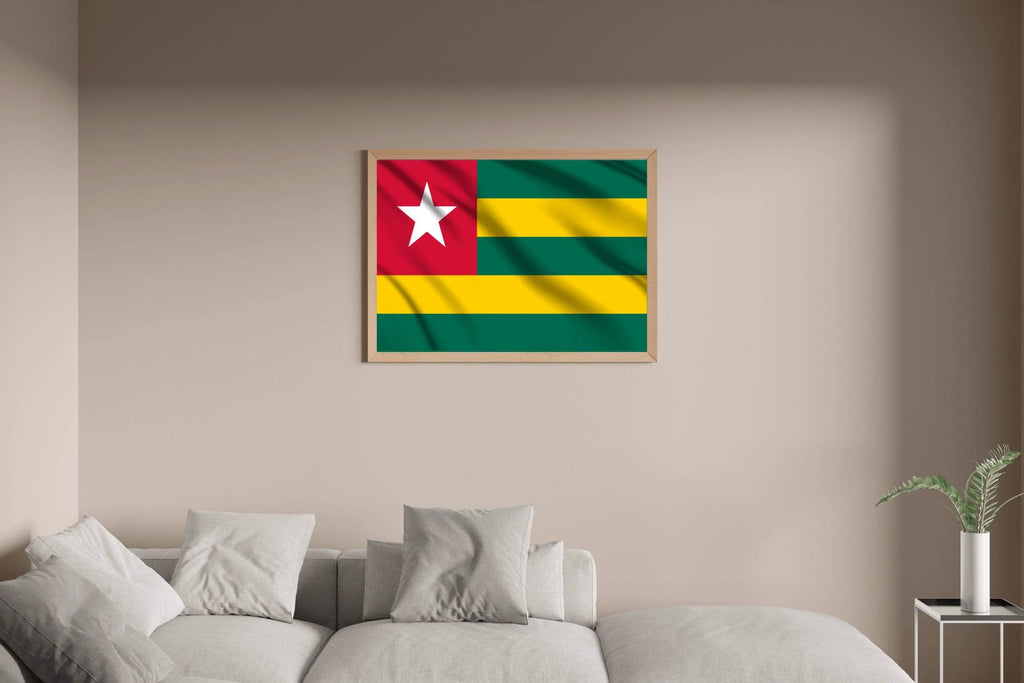 Togo National Flag Wall Art - beink online art store