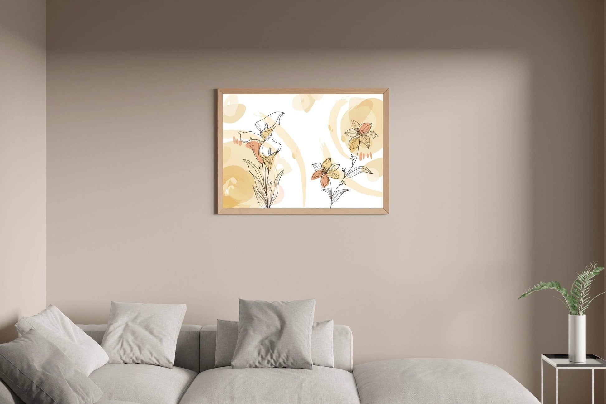 Flower Calla Lily Line Art - beink online art store