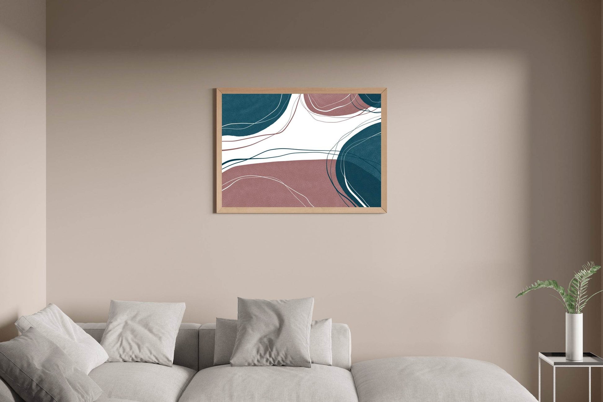 Colorful Wavy Background Abstract Wall Art - beink online art store