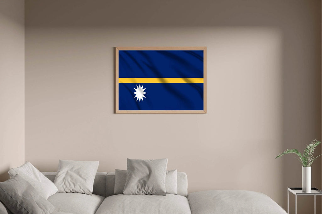 Nauru National Flag Wall Art - beink online art store