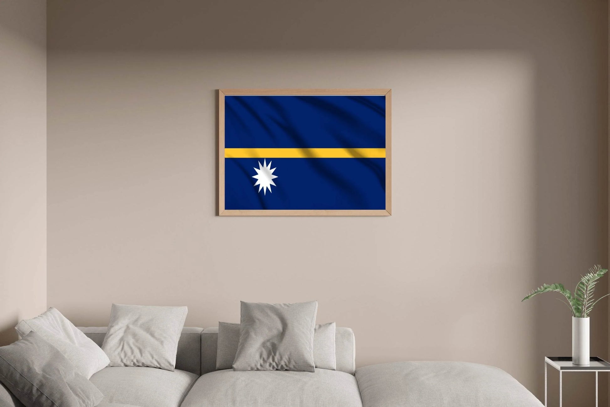 Nauru National Flag Wall Art - beink online art store