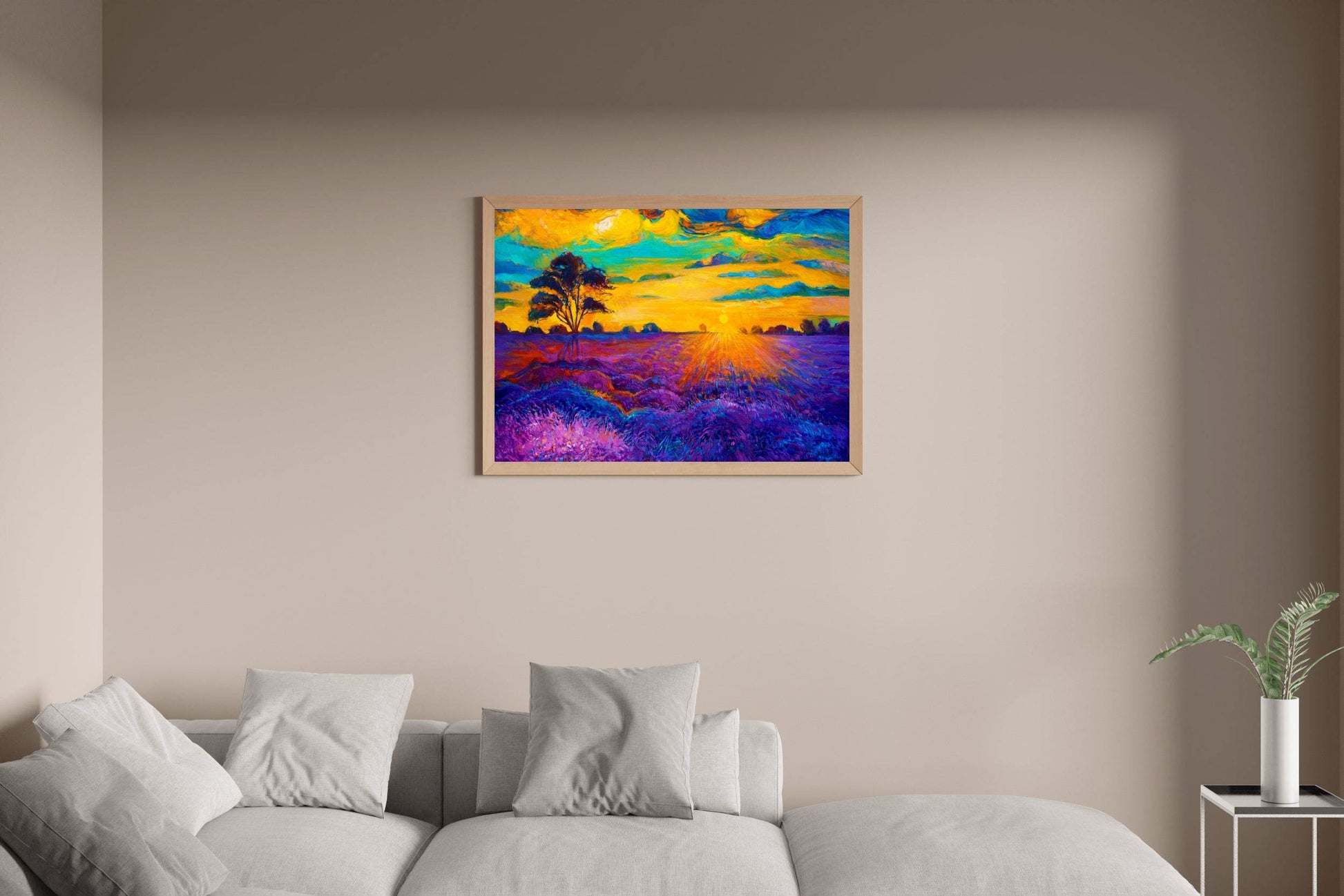 Painting Sunset In The Wheat Field Wall Art - beink online art store