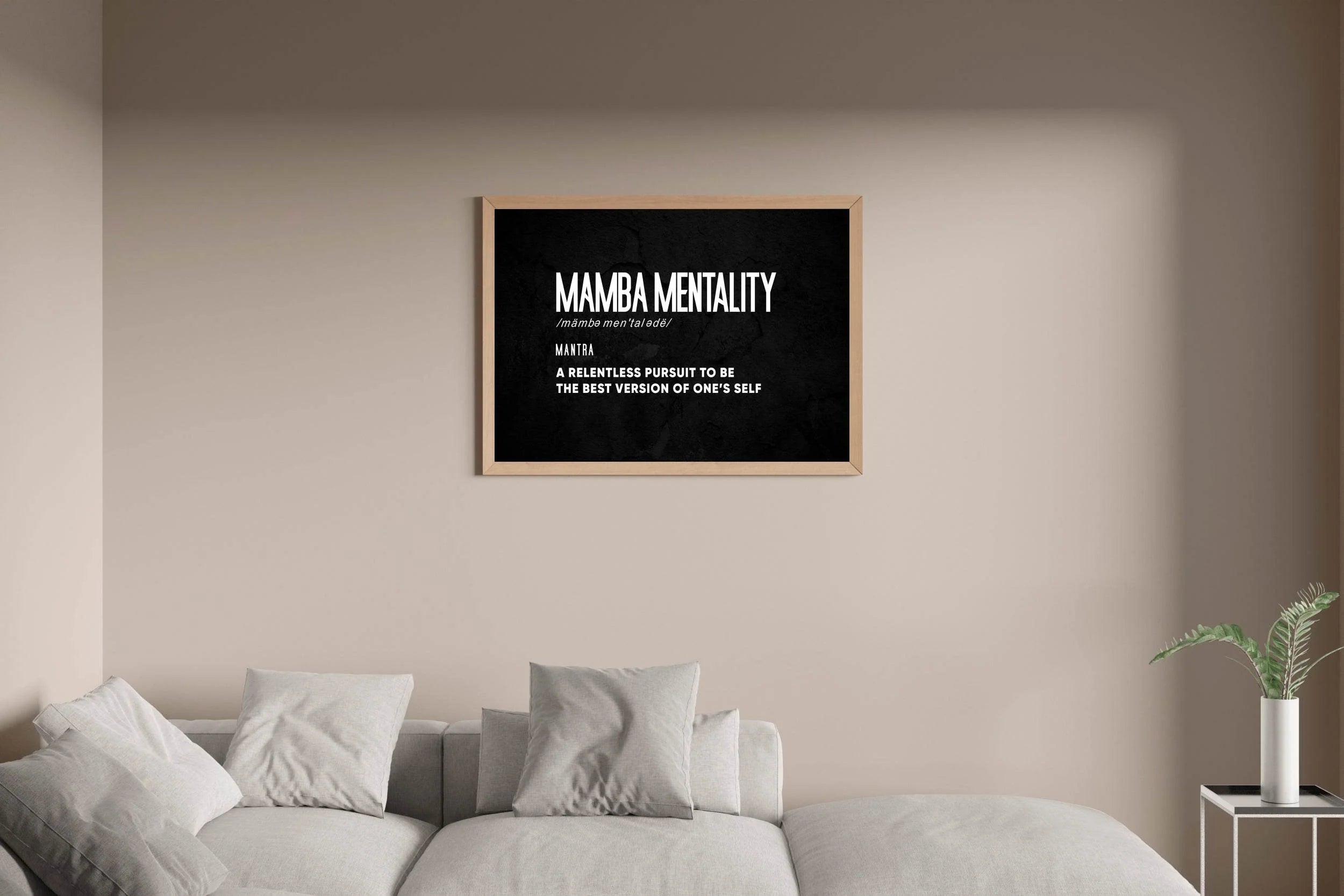 Mamba Mentality Motivational Wall Art - beink online art store