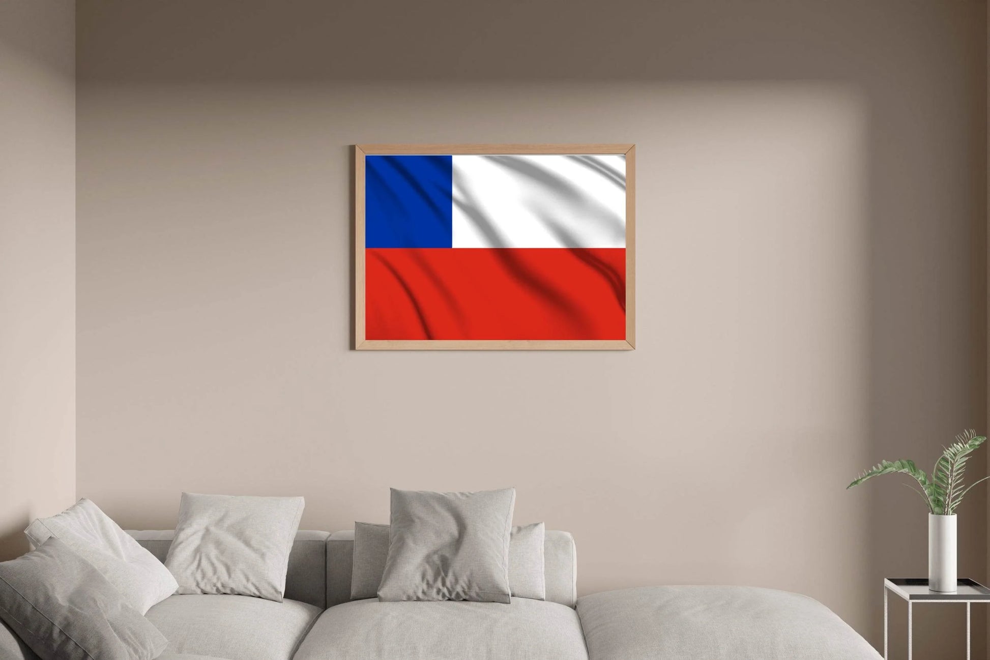 Chile National Flag Wall Art - beink online art store